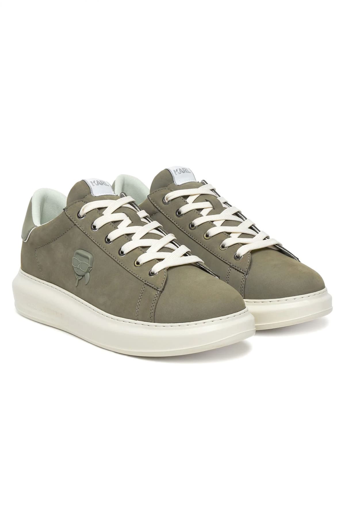 KARL LAGERFELD ΠΑΠΟΥΤΣΙΑ SNEAKERS KAPRI MENS KARL NFT RELIEF LO LACE ΧΑΚΙ