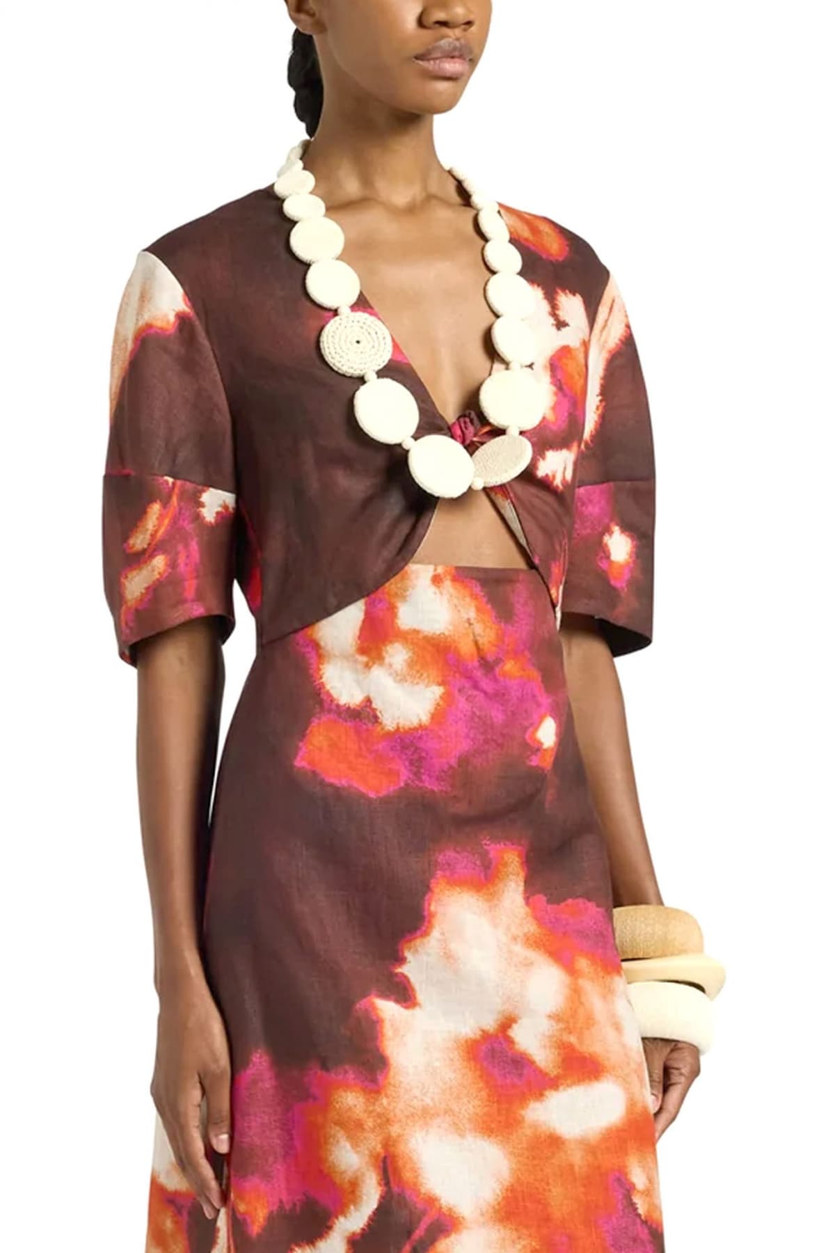 LIVIANA CONTI ΦΟΡΕΜΑ MIDI ΑΝΟΙΓΜΑ ΜΠΡΟΣΤΑ ΑΝΟΙΓΜΑΤΑ ΚΑΤΩ ΠΟΛΥΧΡΩΜΟ