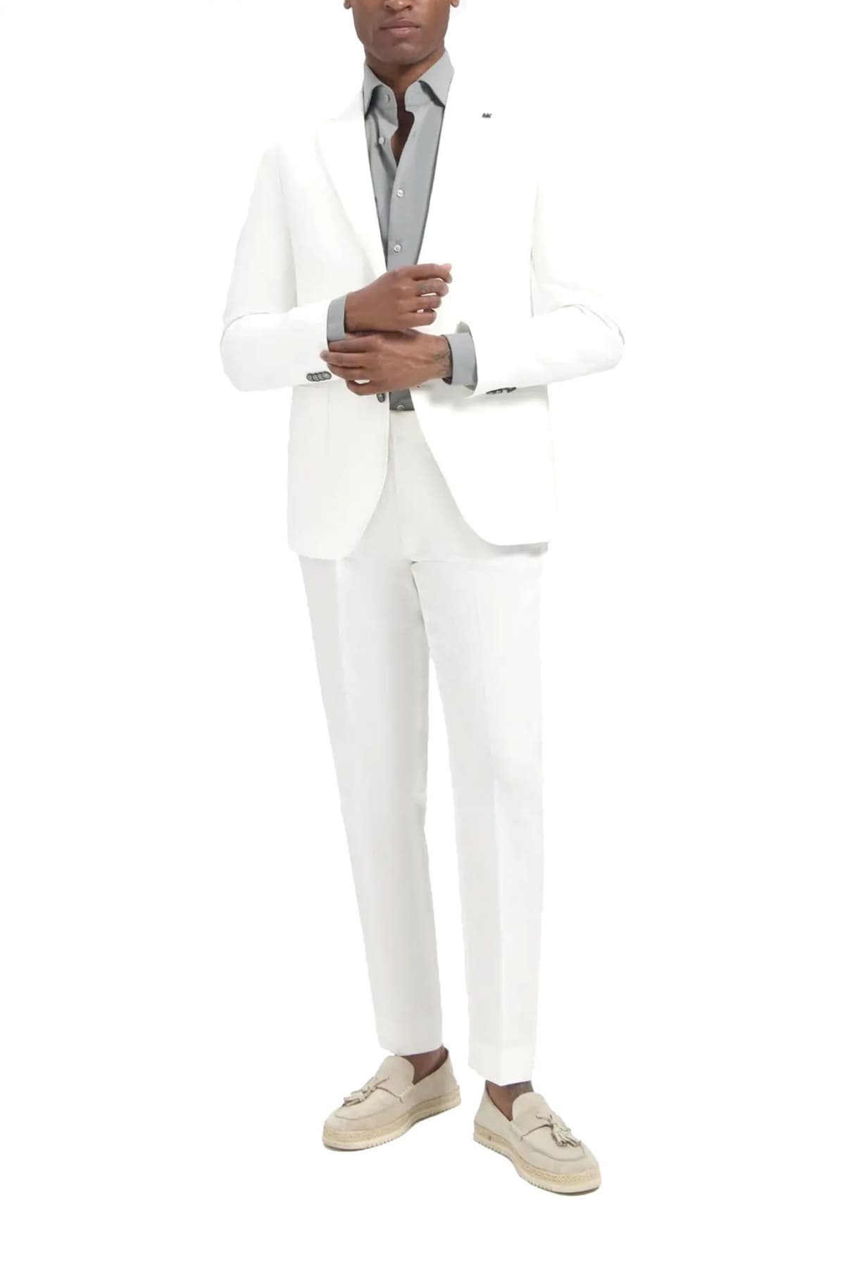 MICHAEL KORS ΠΑΝΤΕΛΟΝΙ CHINO ΛΙΝΟ ΛΕΥΚΟ