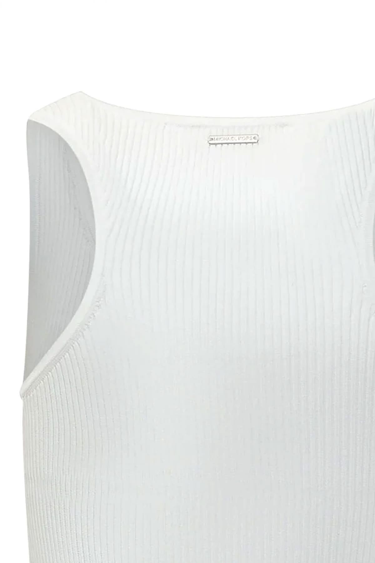 MICHAEL KORS TANK TOP RIBBED ΛΕΥΚΟ
