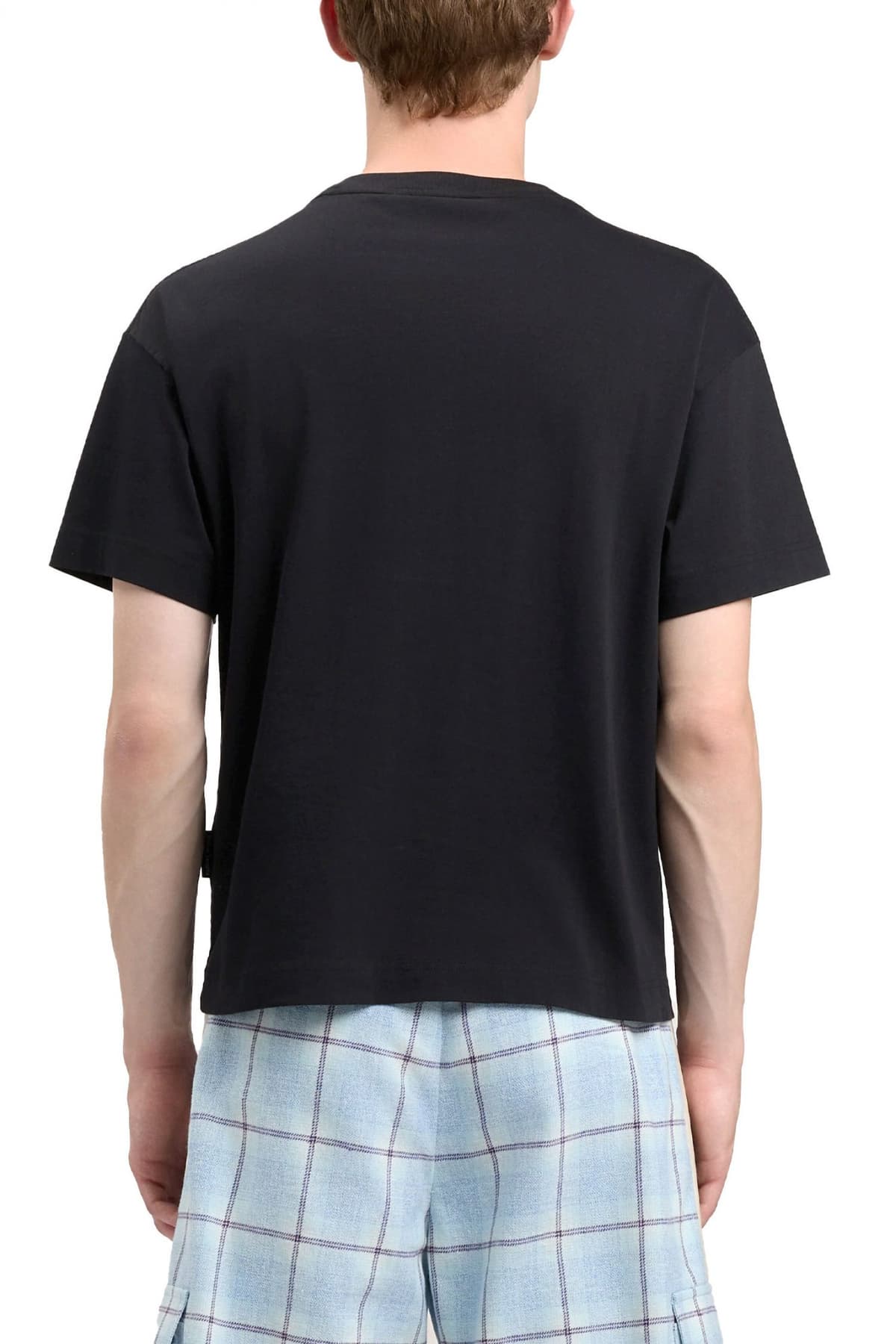 PALM ANGELS T-SHIRT M NECK LOGO REGULAR TEE ΜΑΥΡΟ