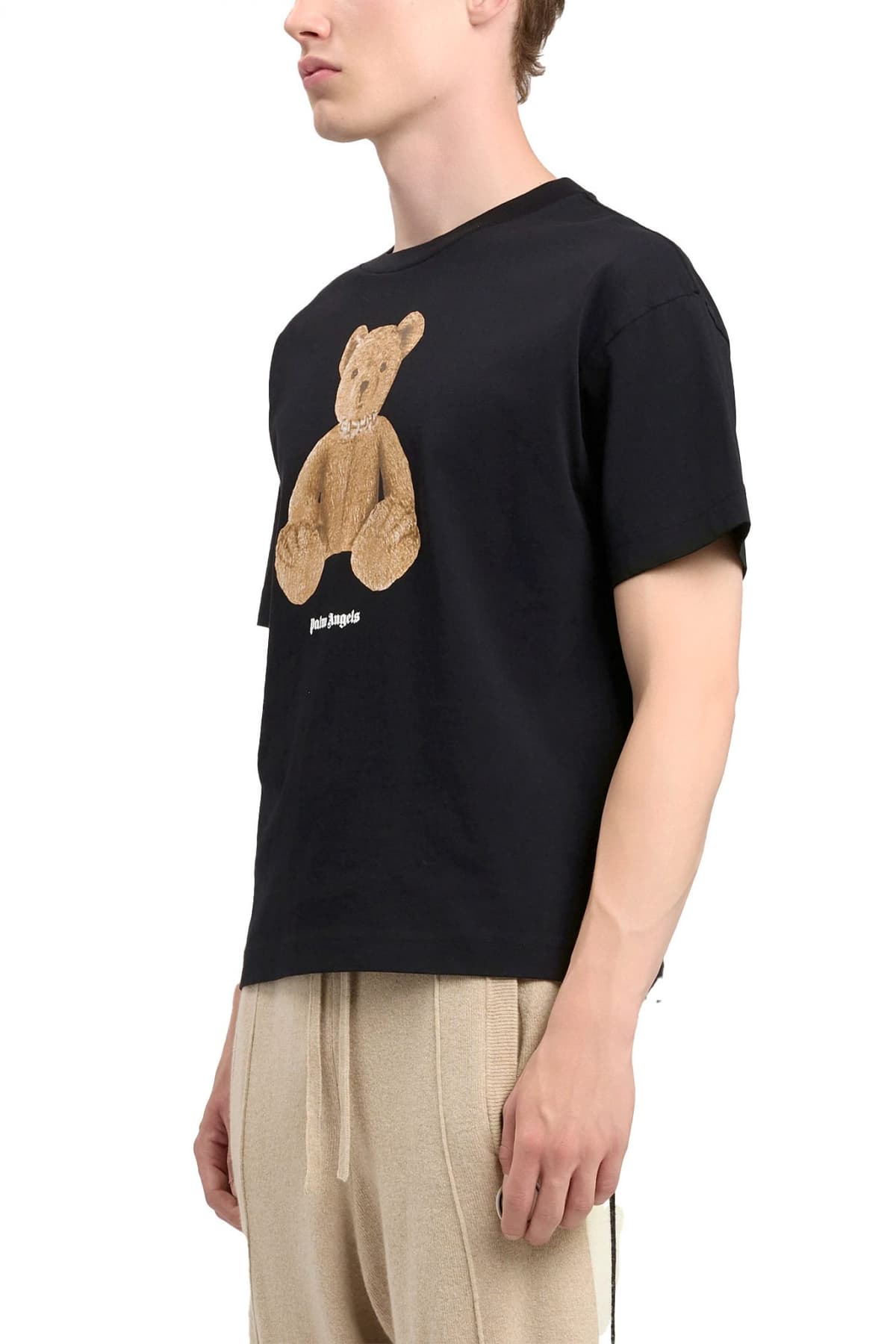 PALM ANGELS T-SHIRT BEAR REGULAR TEE ΜΑΥΡΟ