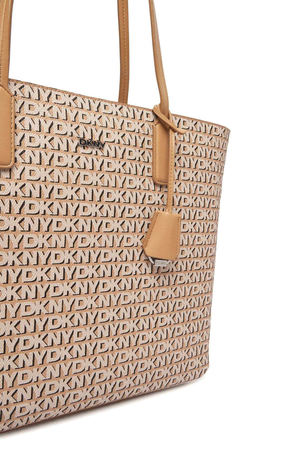 DKNY ΤΣΑΝΤΑ ΩΜΟΥ SAIGE TOTE ALL OVER LOGO ΕΠΙΠΡΟΣΘΕΤΟ ΤΣΑΝΤΑΚΙ ΜΠΕΖ