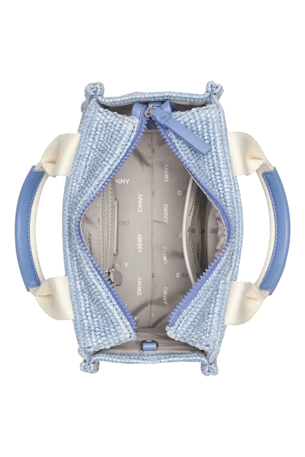 DKNY ΤΣΑΝΤΑ ΧΕΙΡΟΣ/CROSSBODY HADLEE SM TOTE ΨΑΘΙΝΗ LOGO ΣΙΕΛ