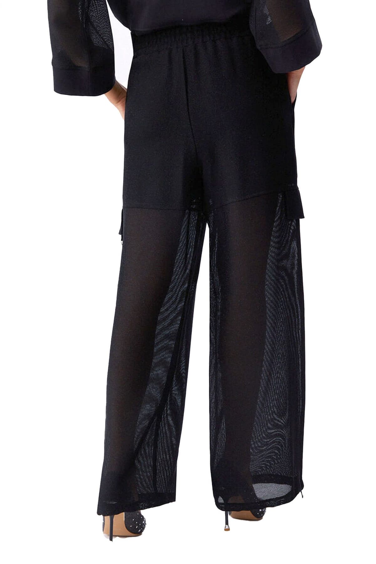 LIU-JO ΠΑΝΤΕΛΟΝΙ ΦΟΡΜΑ ΛΑΣΤΙΧΟ ΜΕΣΗ ΤΣΕΠΕΣ C-THRU ΜΑΥΡΟ