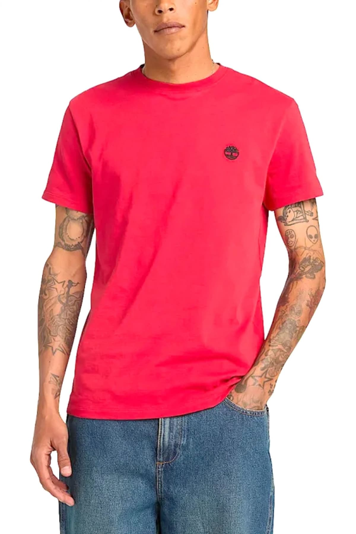 TIMBERLAND T-SHIRT CREW NECK DUN-RIVER SLIM FIT ΚΟΡΑΛΙ
