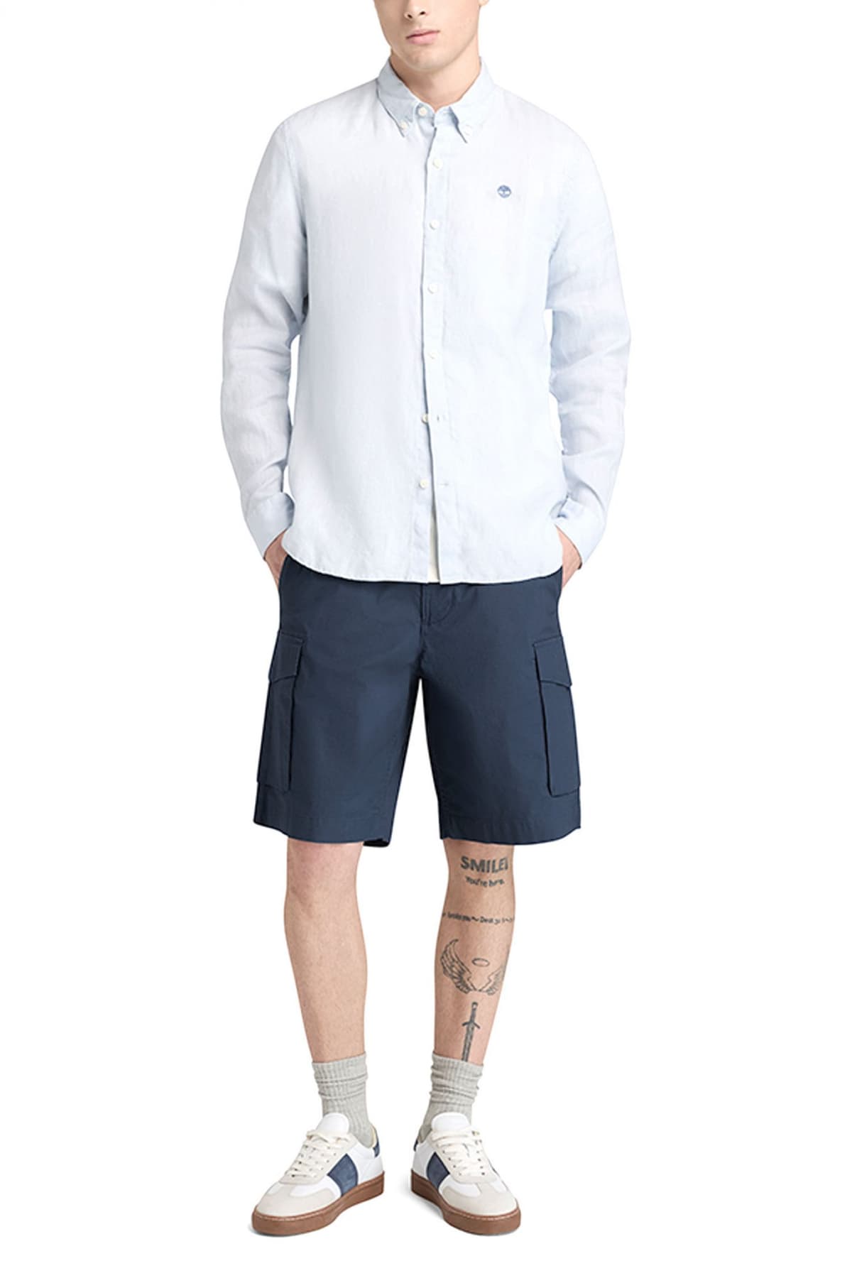 TIMBERLAND ΒΕΡΜΟΥΔΑ CARGO LOOSE FIT ΜΠΛΕ