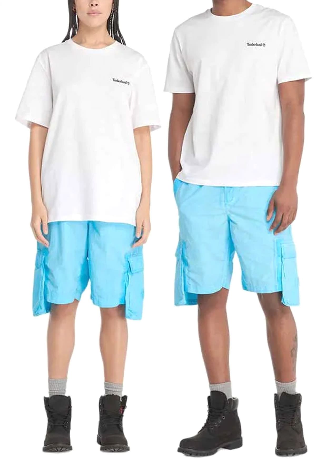 TIMBERLAND T-SHIRT CREW NECK SMALL LINEAR REGULAR FIT ΛΕΥΚΟ