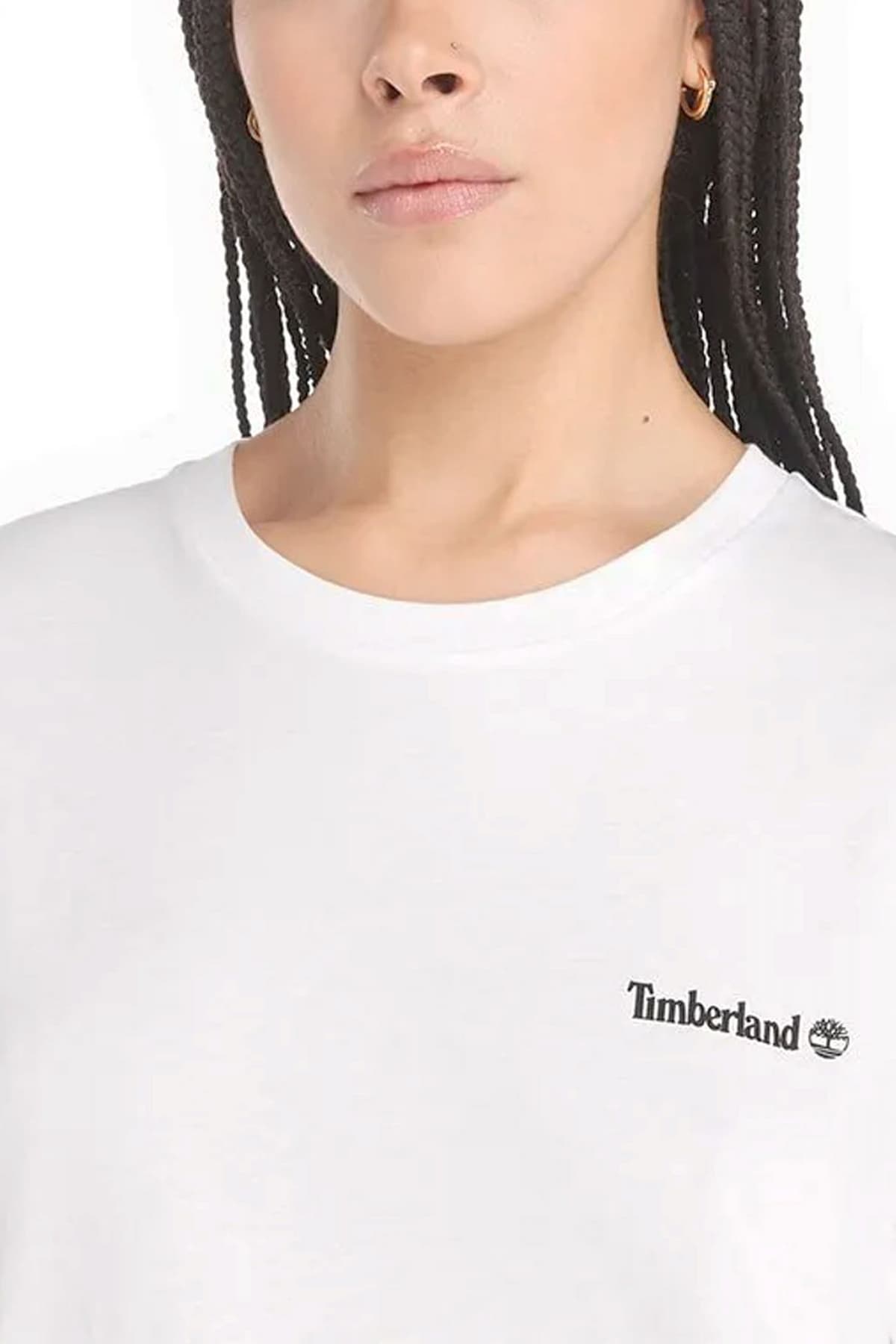 TIMBERLAND T-SHIRT CREW NECK SMALL LINEAR REGULAR FIT ΛΕΥΚΟ