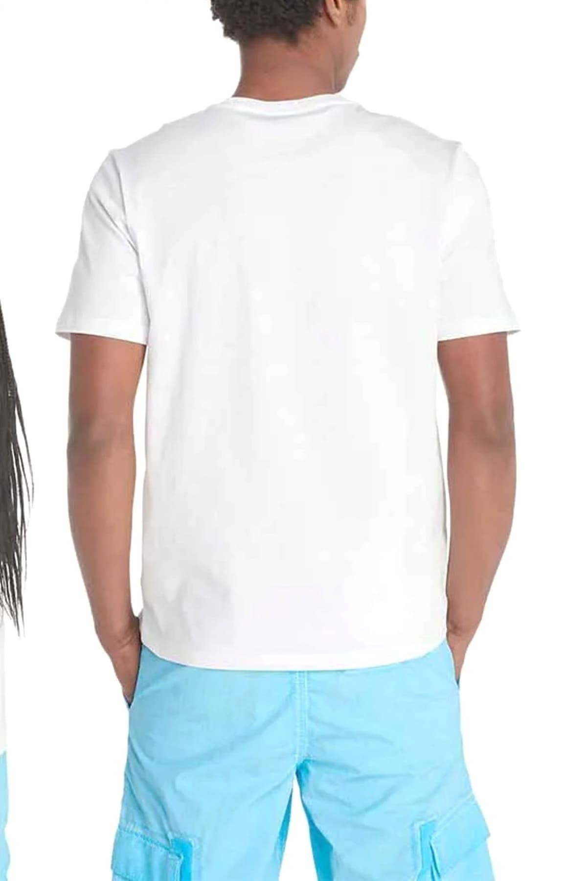 TIMBERLAND T-SHIRT CREW NECK SMALL LINEAR REGULAR FIT ΛΕΥΚΟ