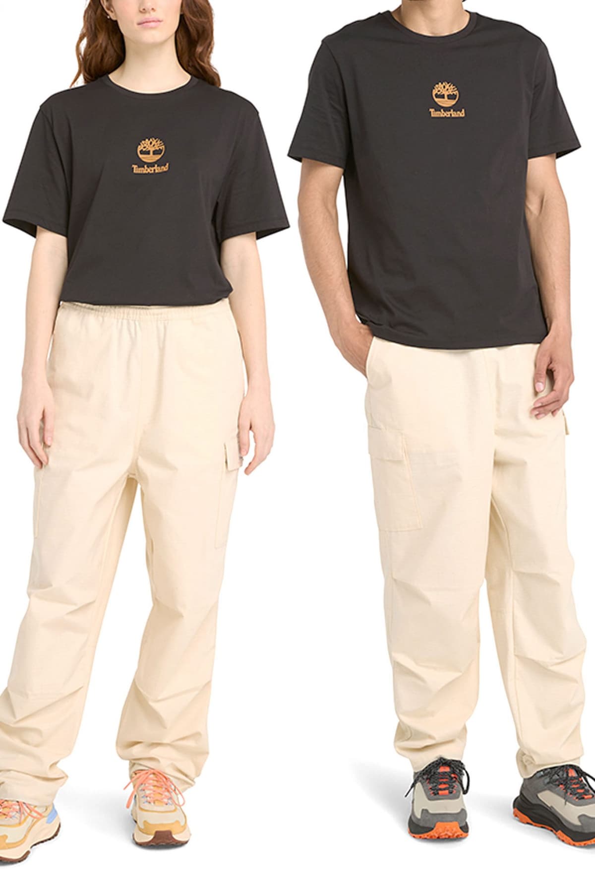 TIMBERLAND T-SHIRT AUTHENTIC FIT LOGO ΜΑΥΡΟ