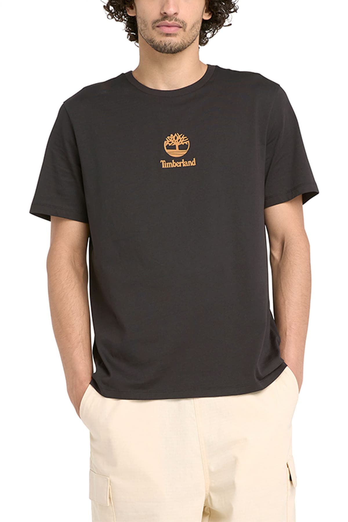 TIMBERLAND T-SHIRT AUTHENTIC FIT LOGO ΜΑΥΡΟ