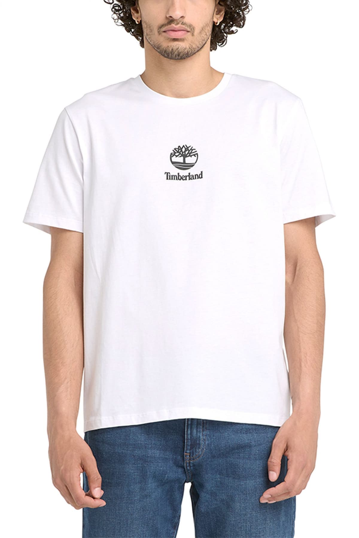 TIMBERLAND T-SHIRT AUTHENTIC FIT LOGO ΛΕΥΚΟ