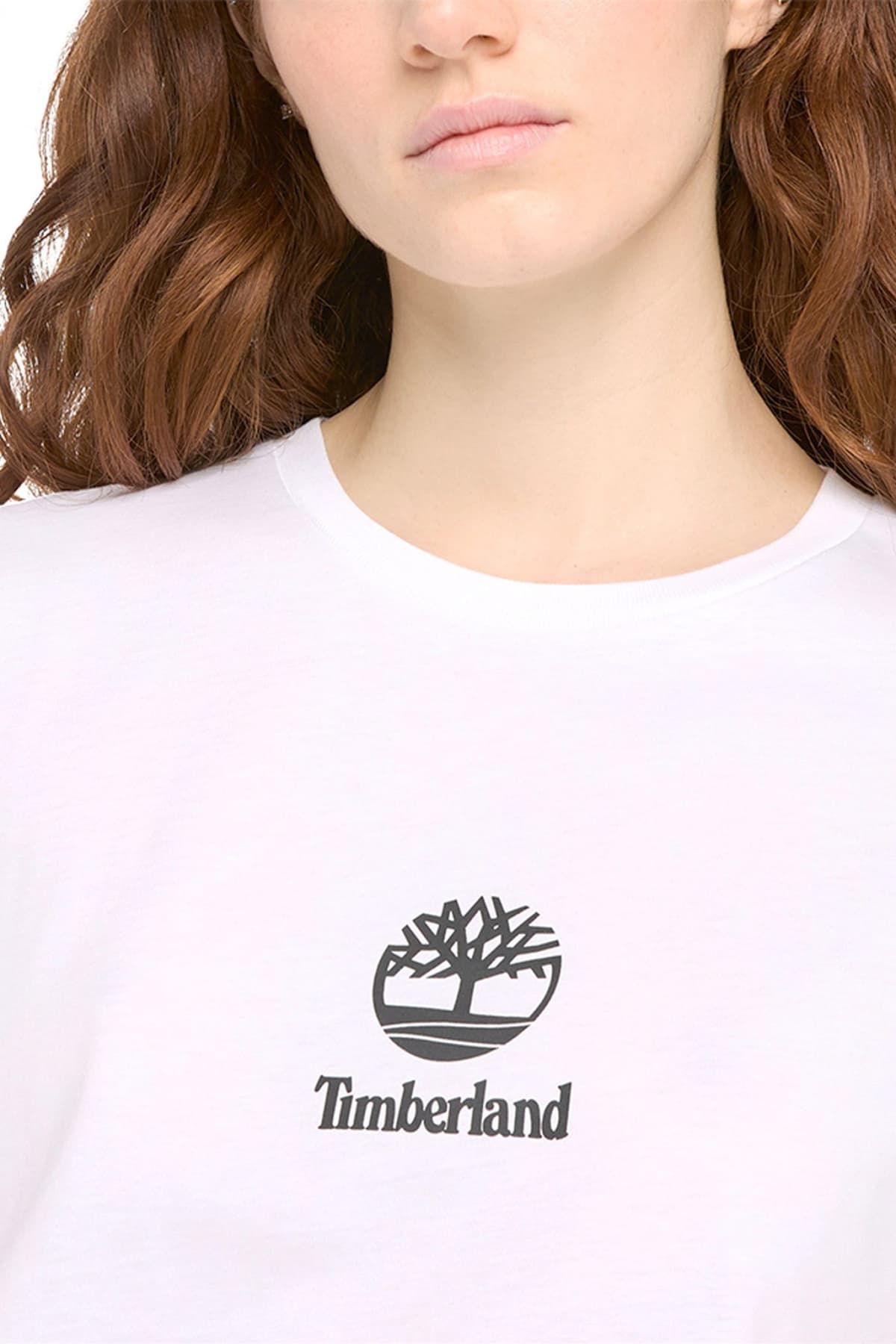 TIMBERLAND T-SHIRT AUTHENTIC FIT LOGO ΛΕΥΚΟ