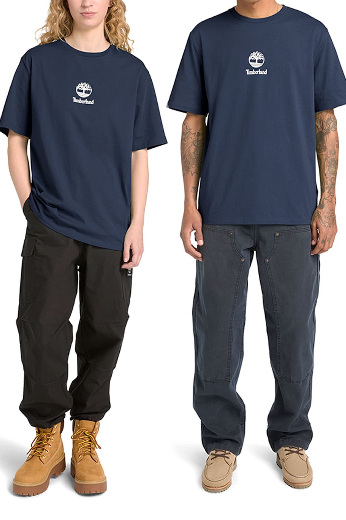 TIMBERLAND T-SHIRT AUTHENTIC FIT LOGO ΜΠΛΕ