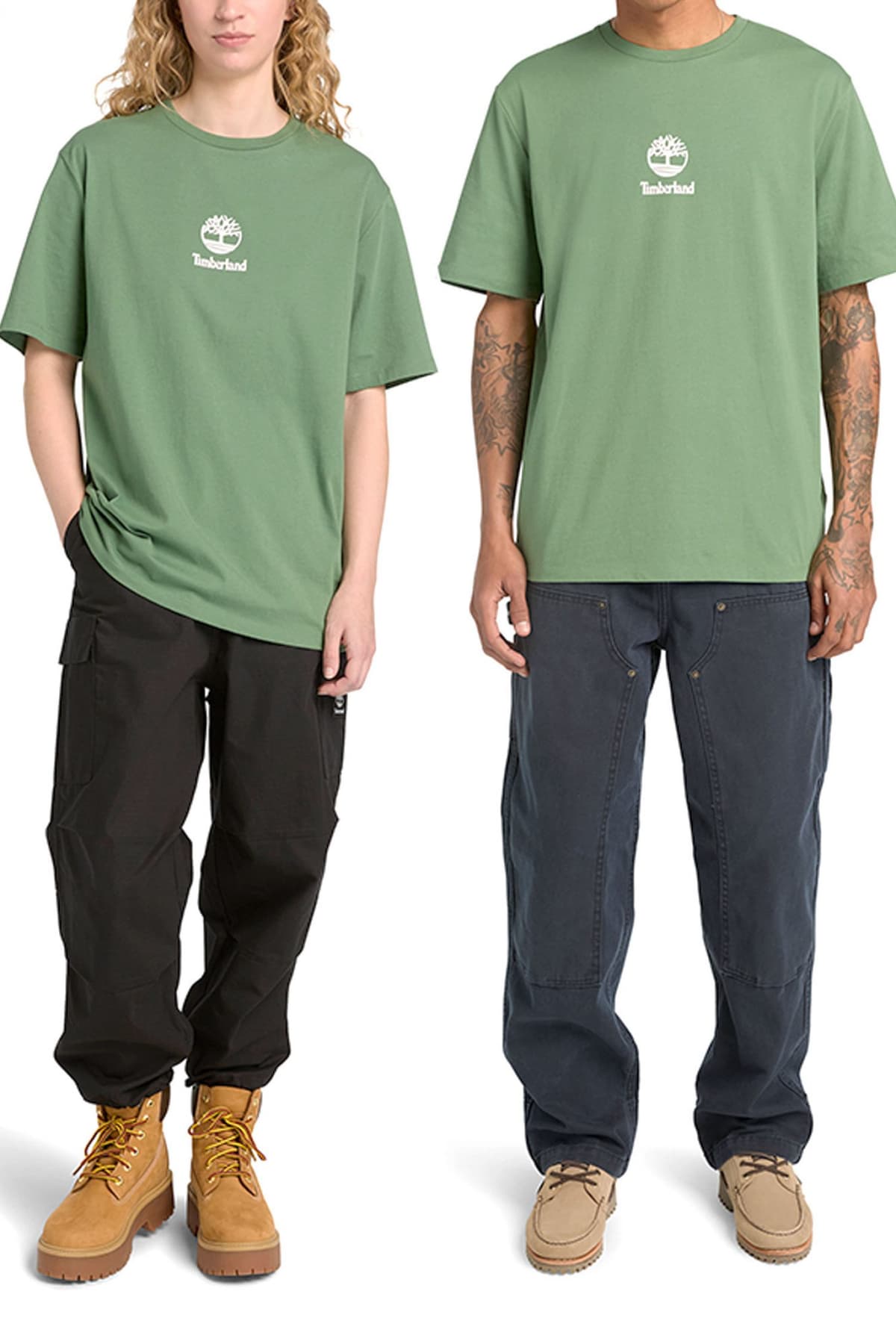 TIMBERLAND T-SHIRT AUTHENTIC FIT LOGO ΠΡΑΣΙΝΟ