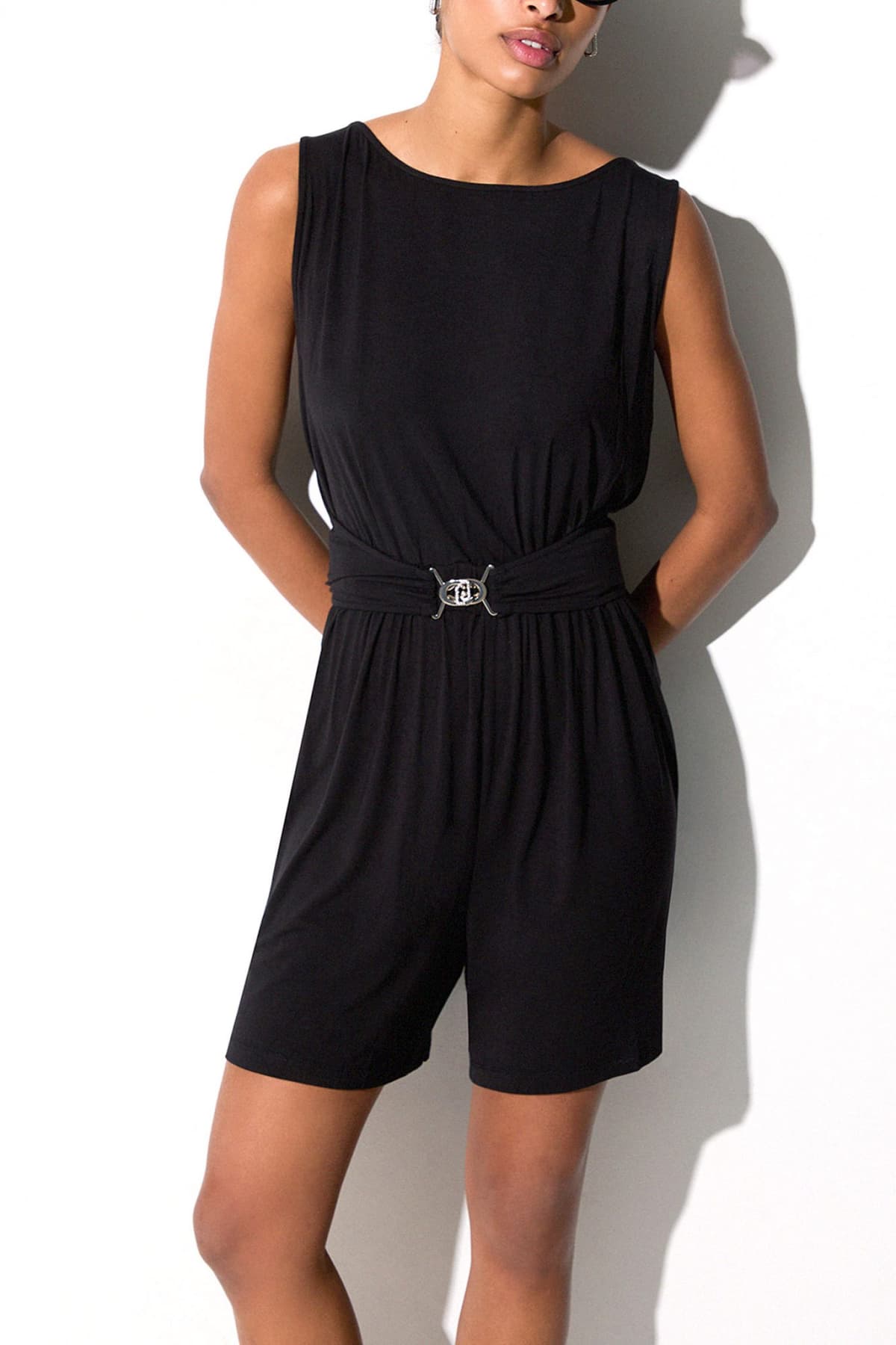 LIU-JO BETTER ΟΛΟΣΩΜΟ ΣΟΡΤΣ ΑΝΟΙΓΜΑ ΠΛΑΤΗ ΖΩΝΗ ΜΑΥΡΟ