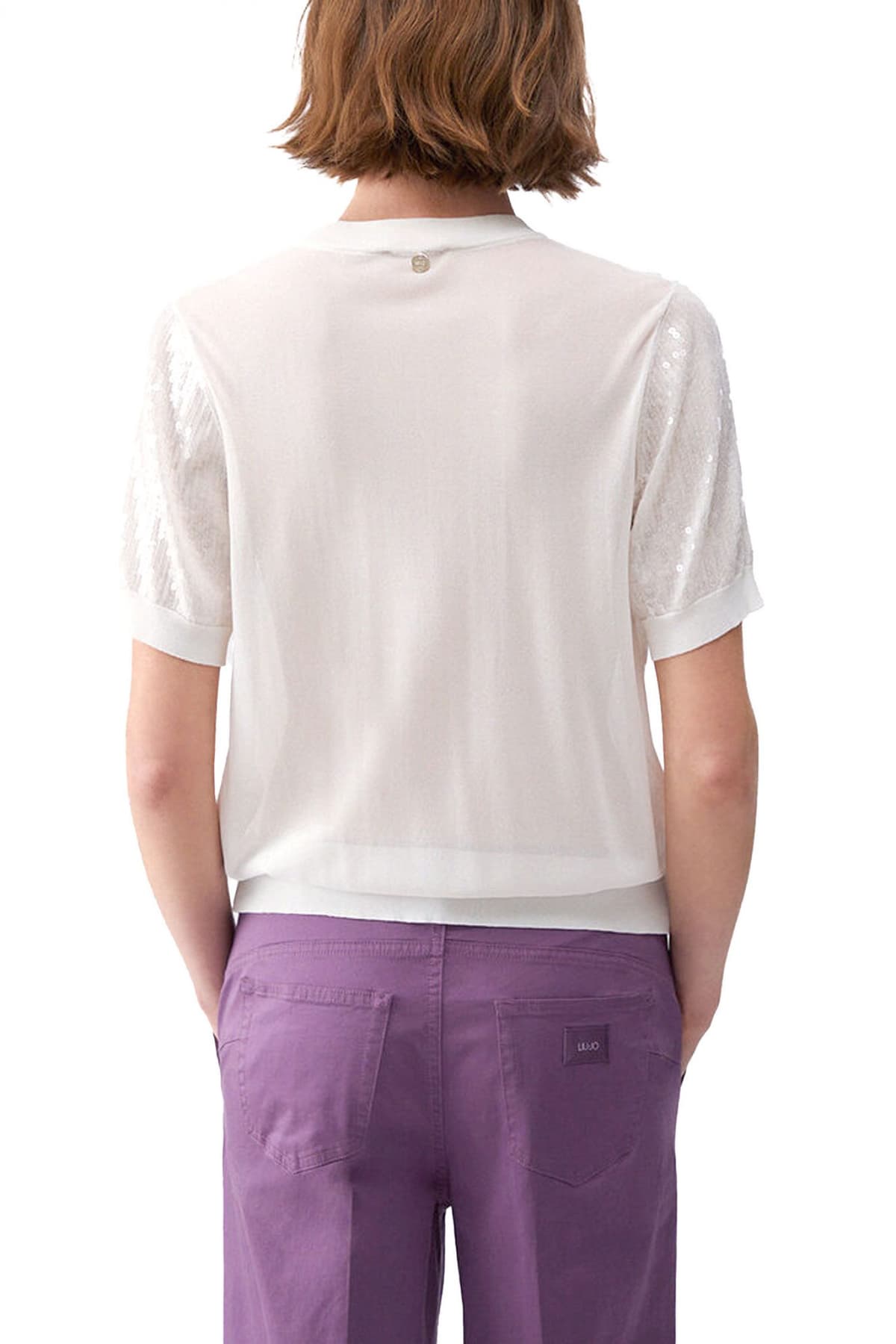LIU-JO T-SHIRT CREWNECK C-THRU ΠΑΓΙΕΤΑ ΛΕΥΚΟ