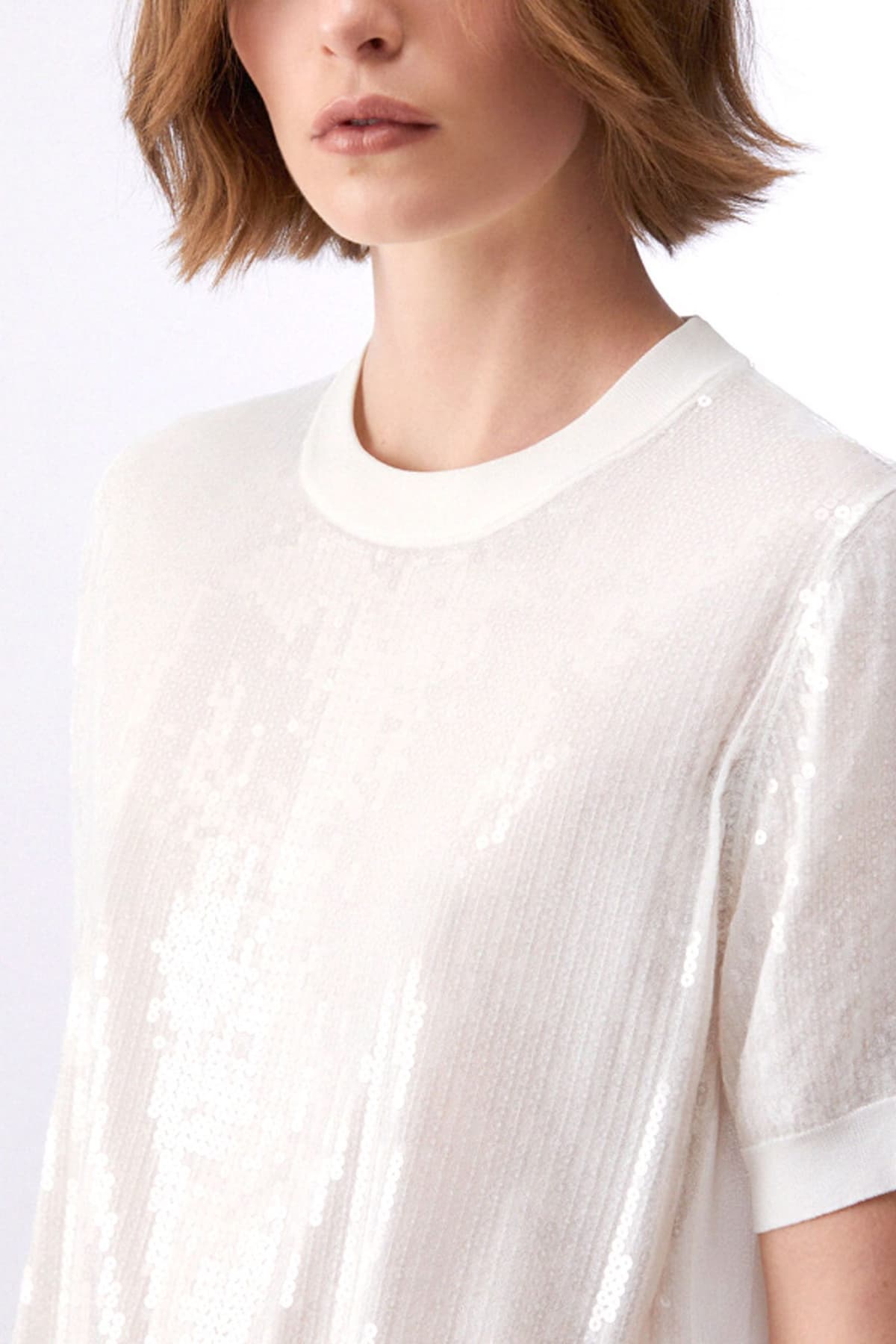 LIU-JO T-SHIRT CREWNECK C-THRU ΠΑΓΙΕΤΑ ΛΕΥΚΟ