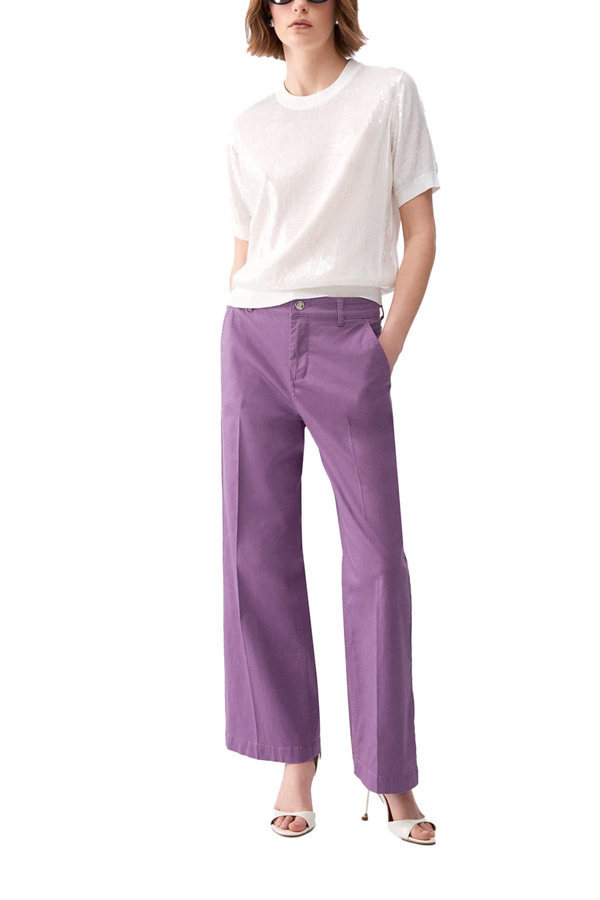 LIU-JO T-SHIRT CREWNECK C-THRU ΠΑΓΙΕΤΑ ΛΕΥΚΟ