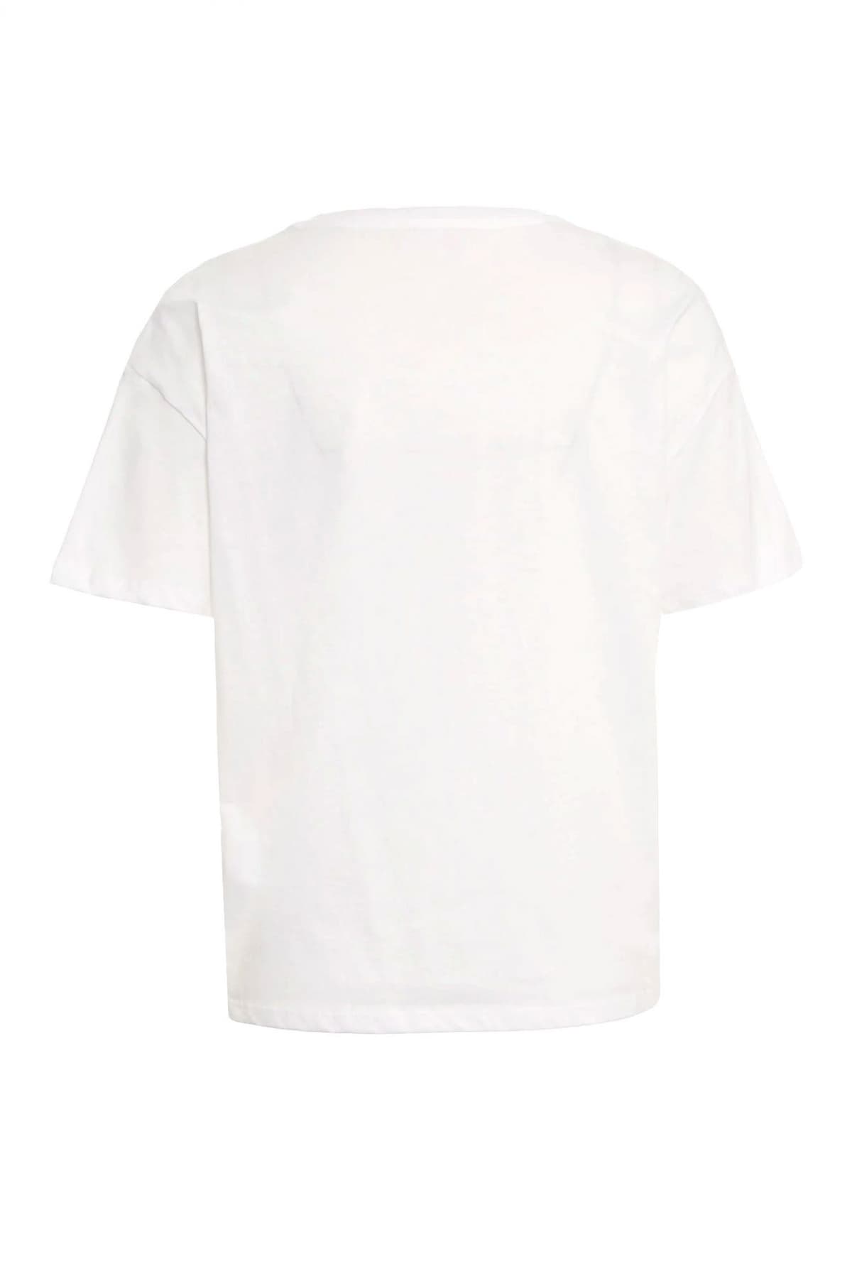 LIU-JO T-SHIRT LOGO ΣΤΡΑΣ ΛΕΥΚΟ