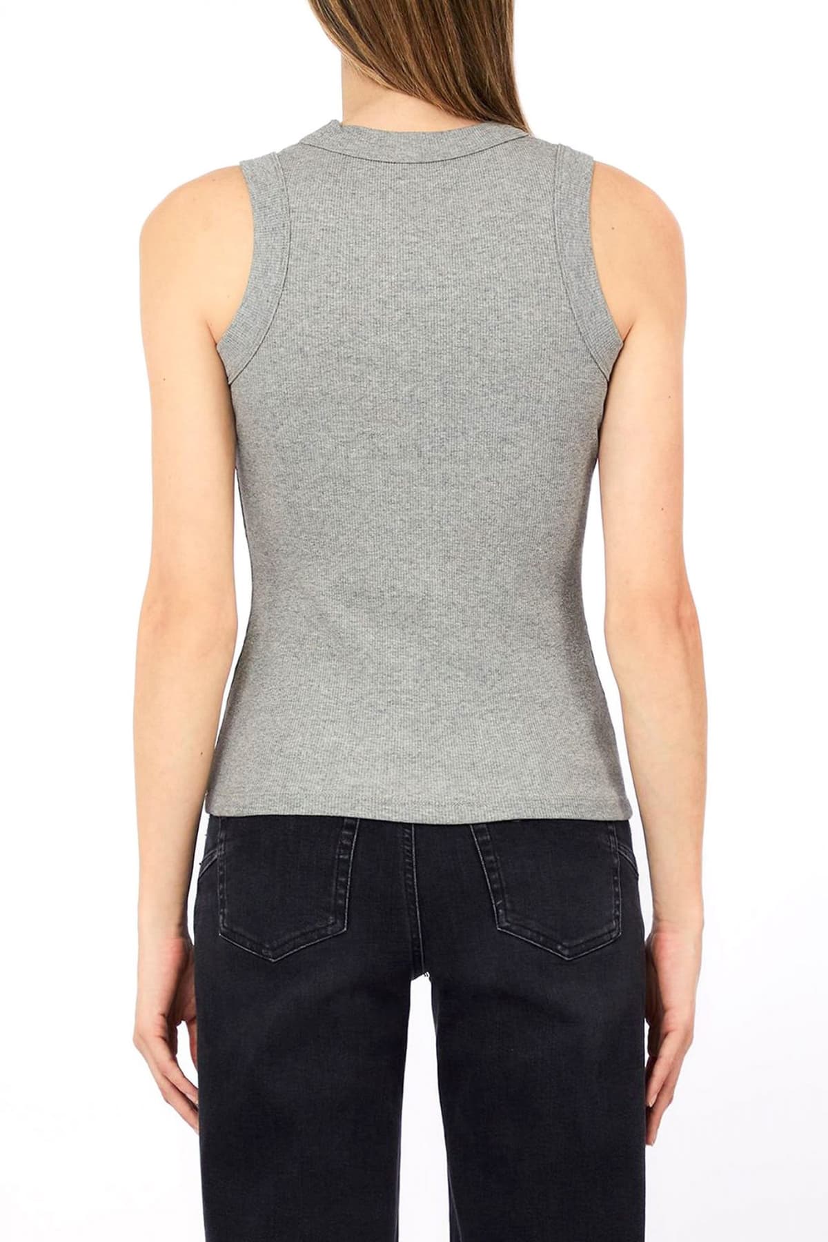 LIU-JO TANK TOP ΣΤΡΑΣ ΓΚΡΙ