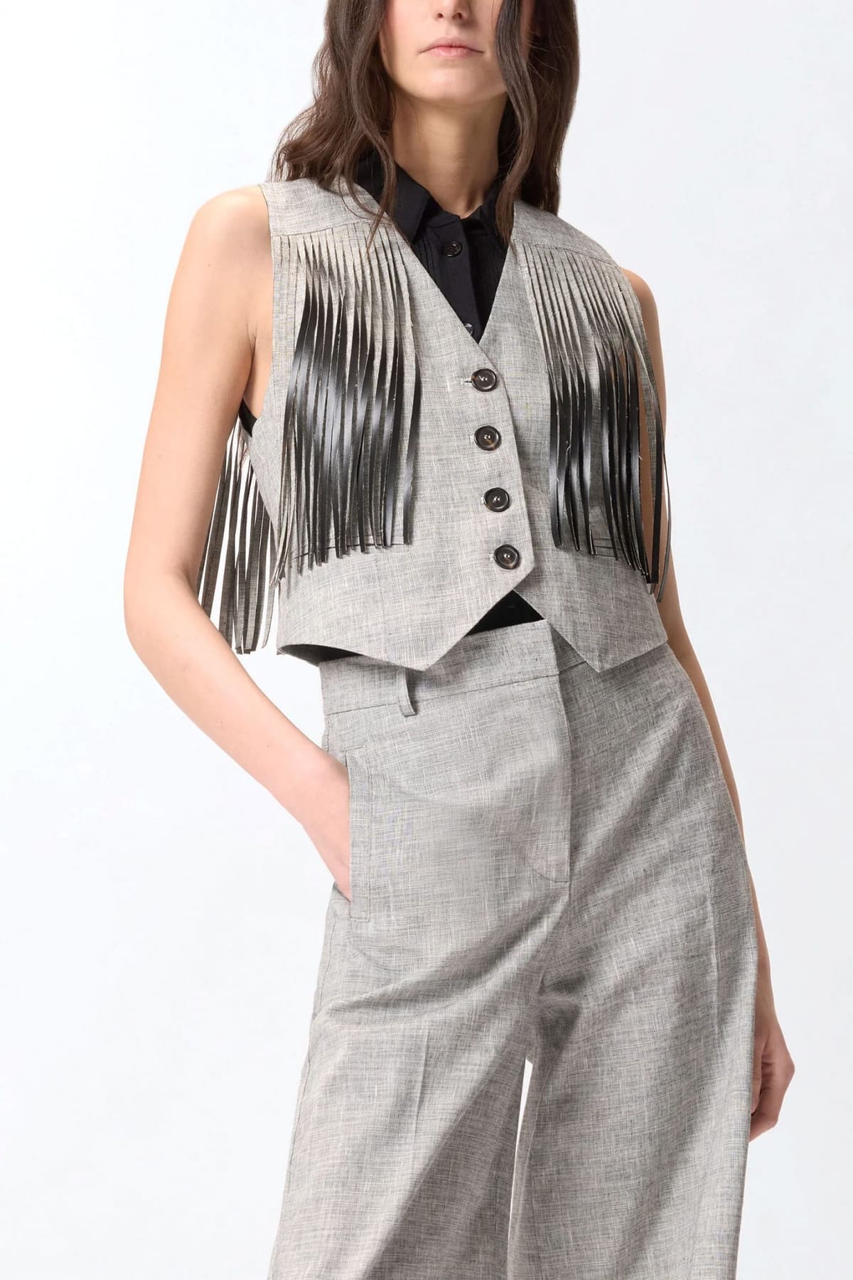 Women's Vests Pinko Gray