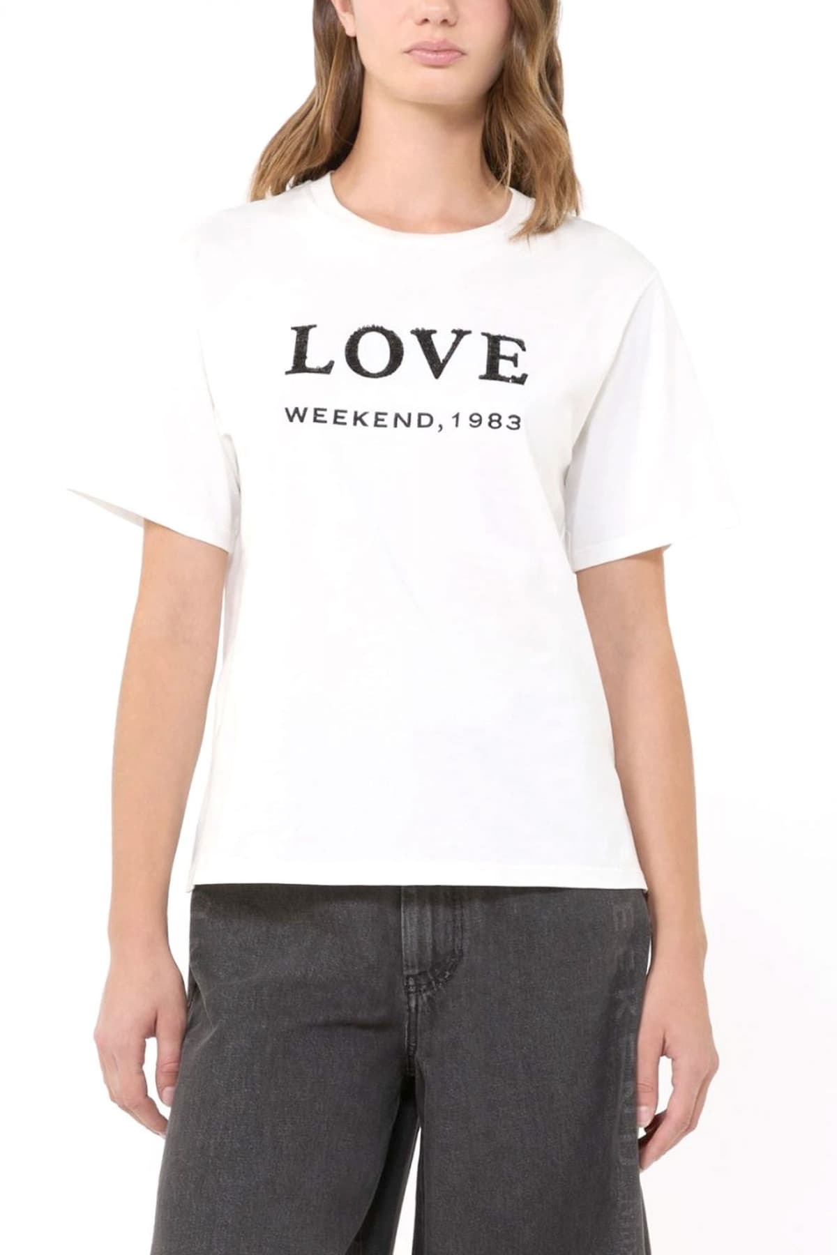 Women's T-Shirts Max Mara Weekend Ecru