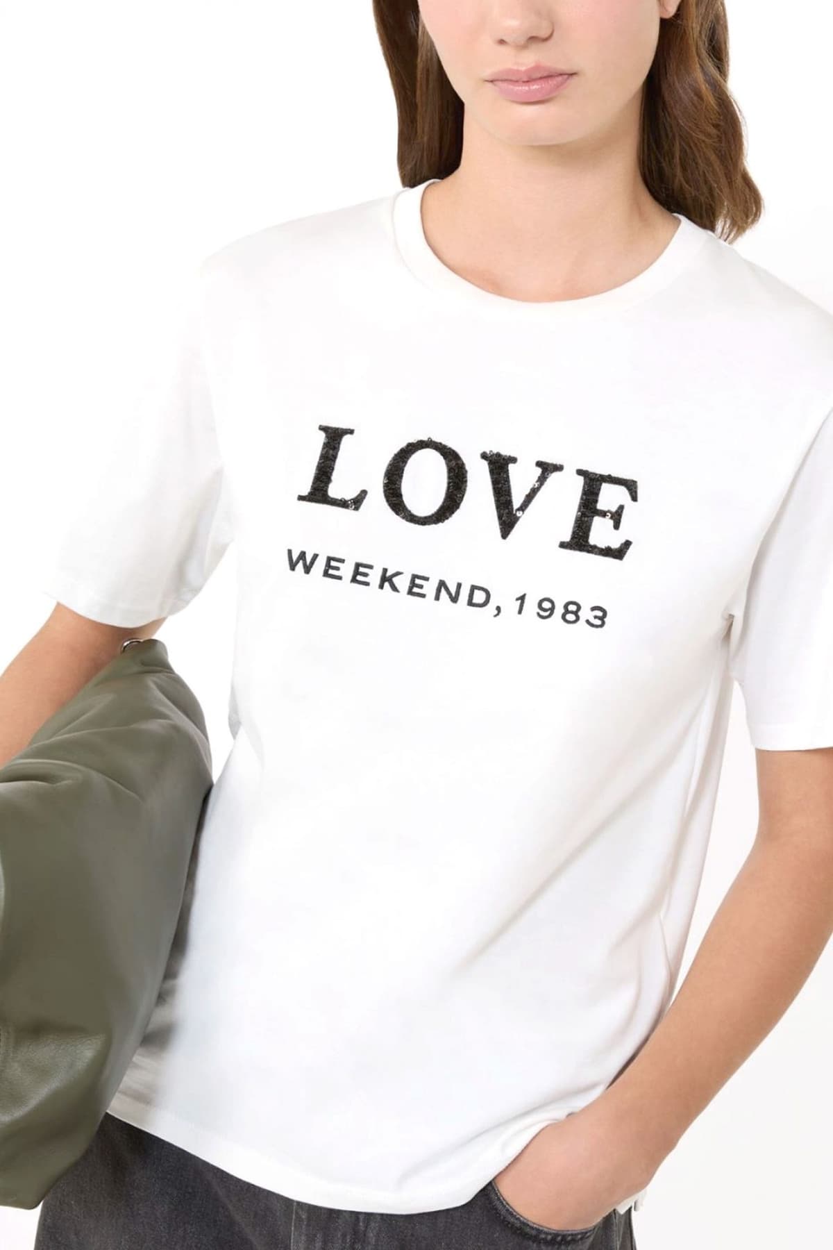 Women's T-Shirts Max Mara Weekend Ecru
