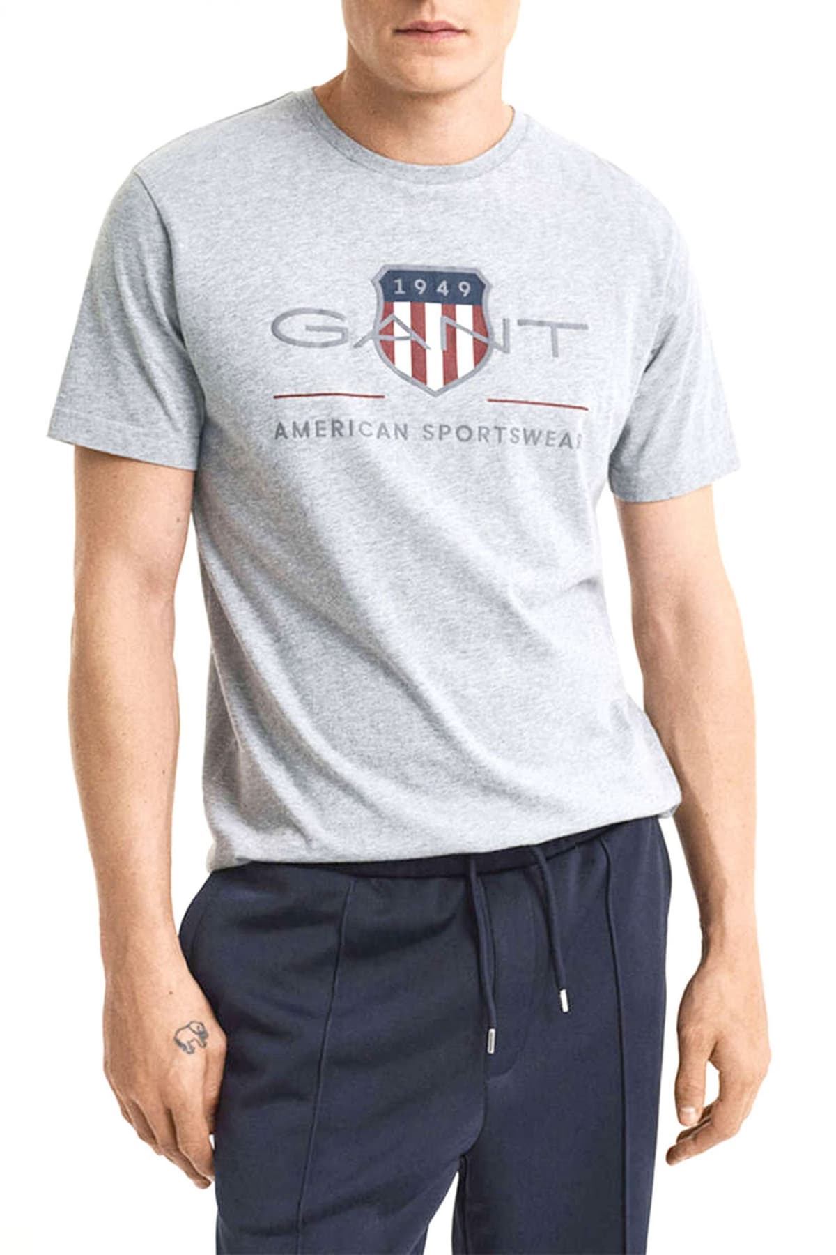 Men's T-Shirts Gant Gray