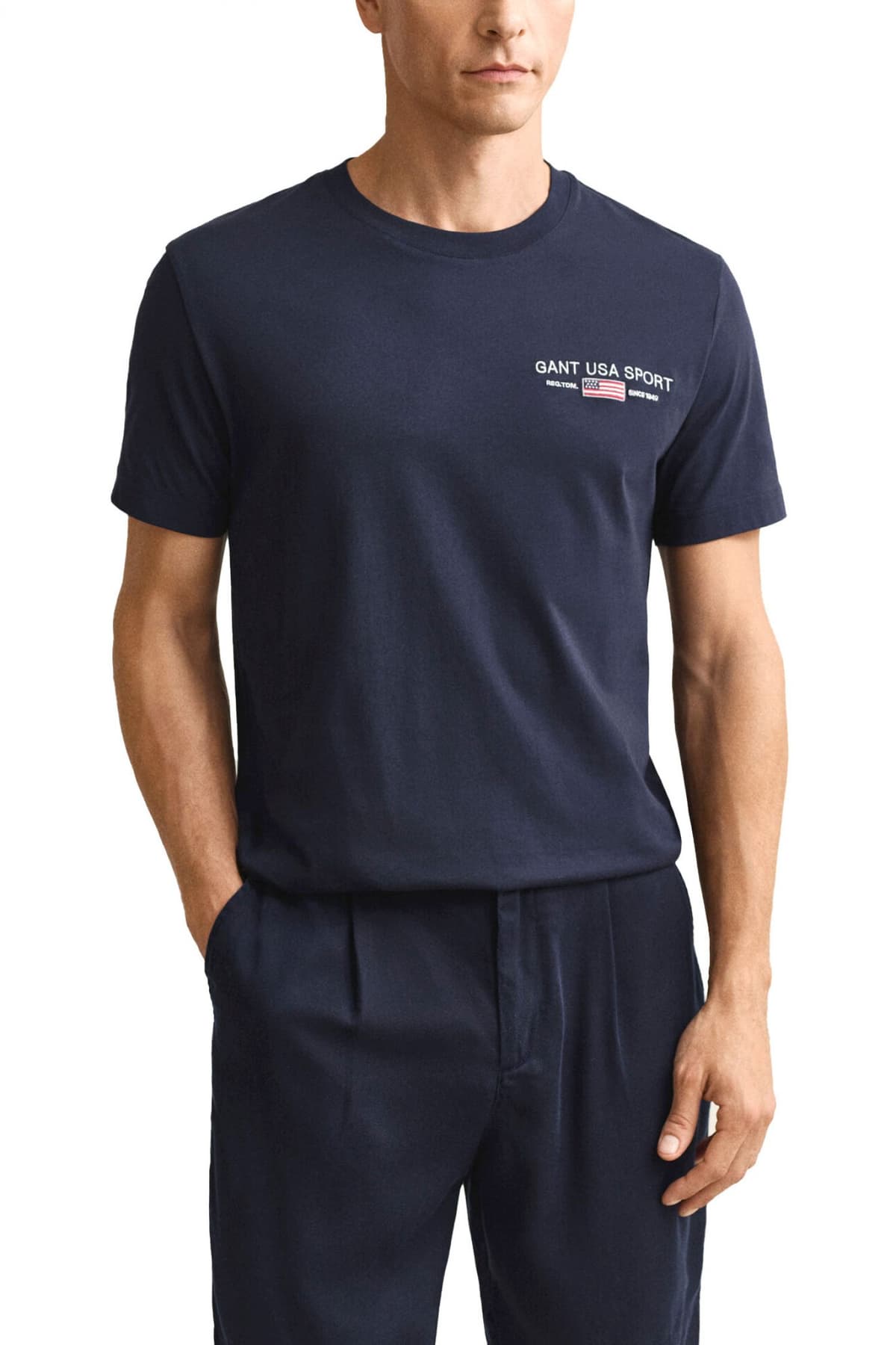 Men's T-Shirts Gant Blue