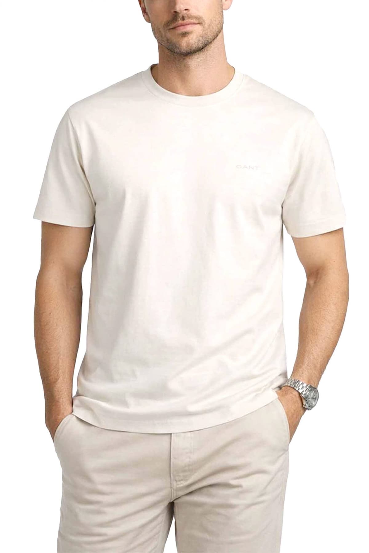 Men's T-Shirts Gant Ecru