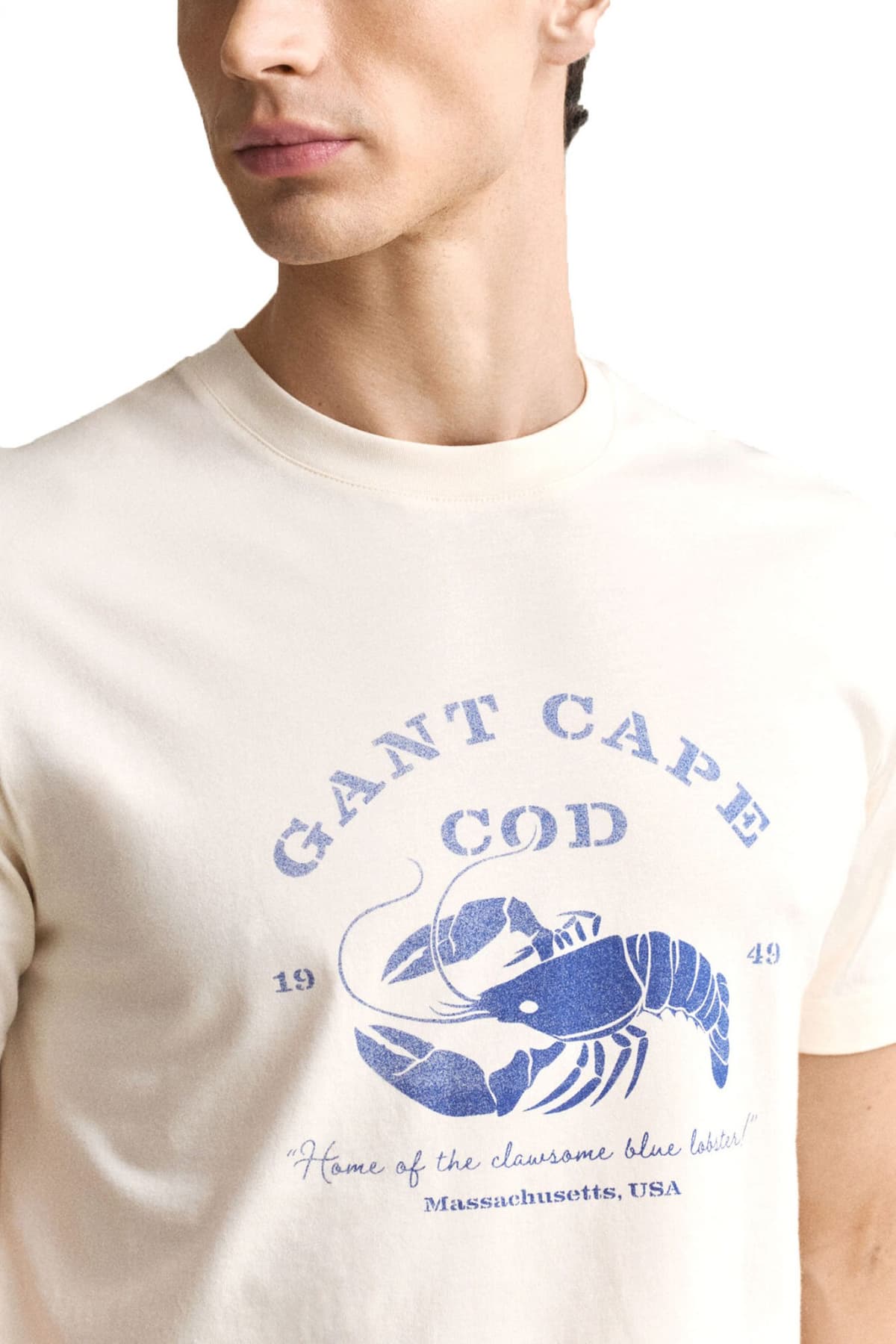 Men's T-Shirts Gant Ecru