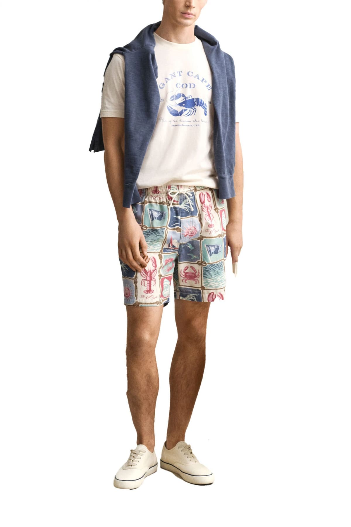 Men's T-Shirts Gant Ecru