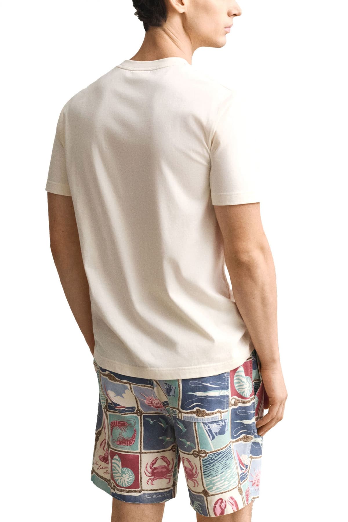 Men's T-Shirts Gant Ecru