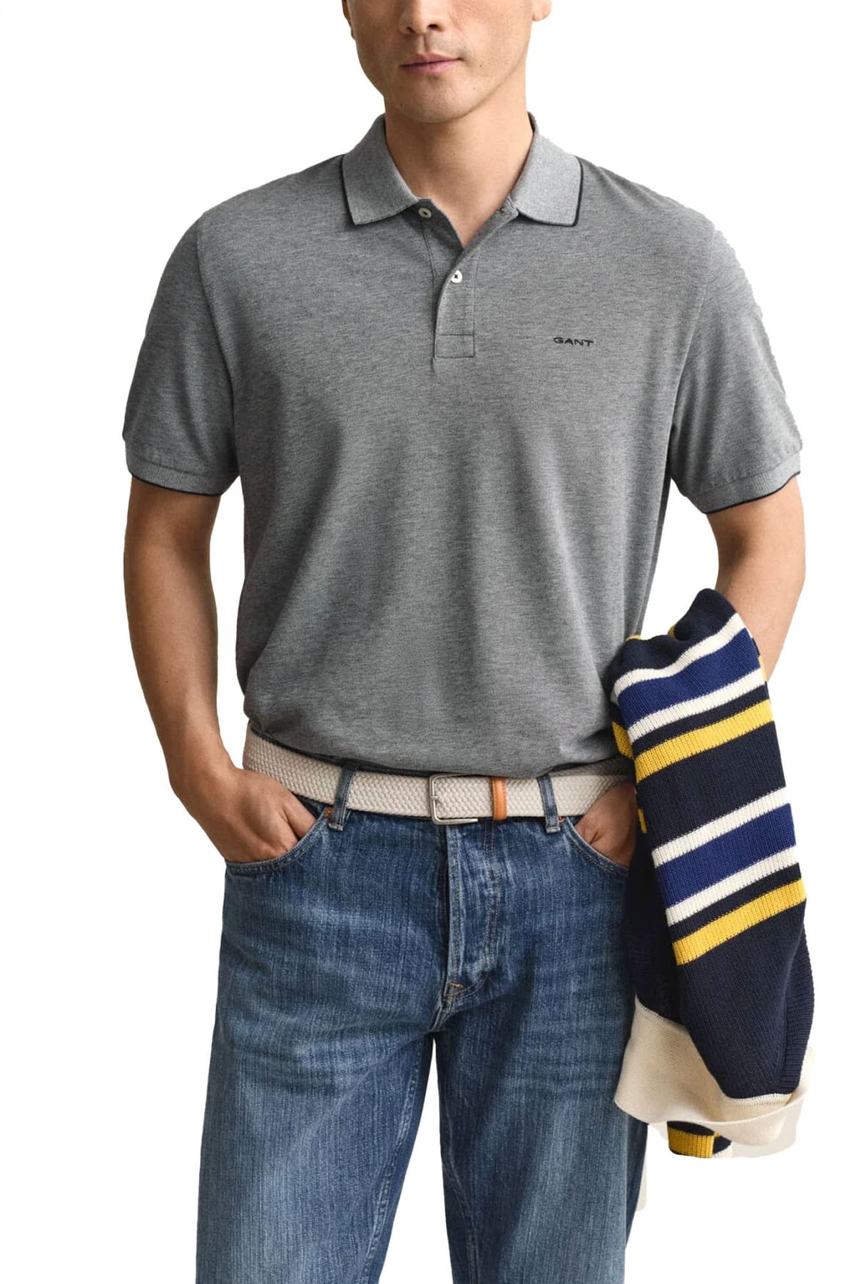 Men's Polo Shirts Gant Blue