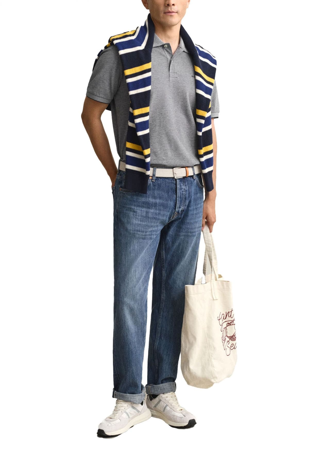 Men's Polo Shirts Gant Blue