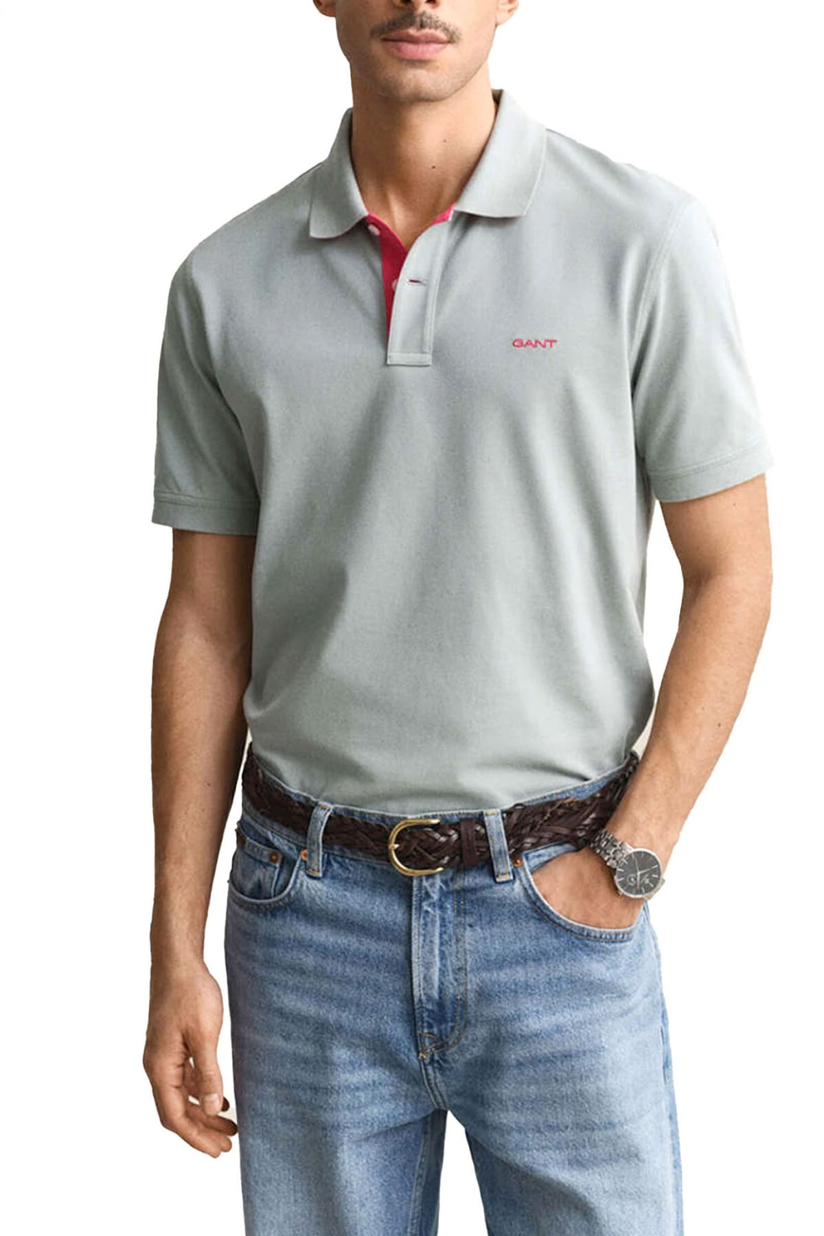 Men's Polo Shirts Gant Green