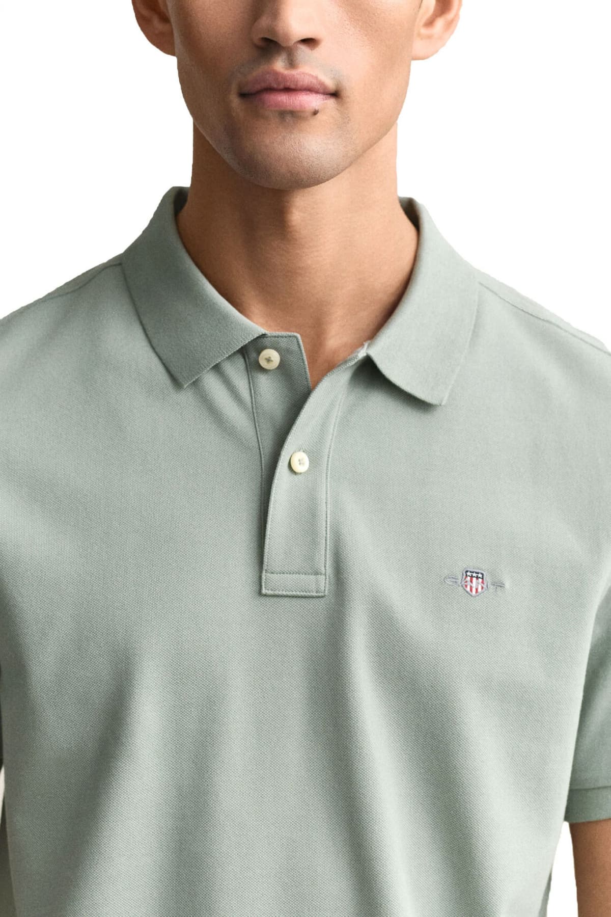 Men's Polo Shirts Gant Green