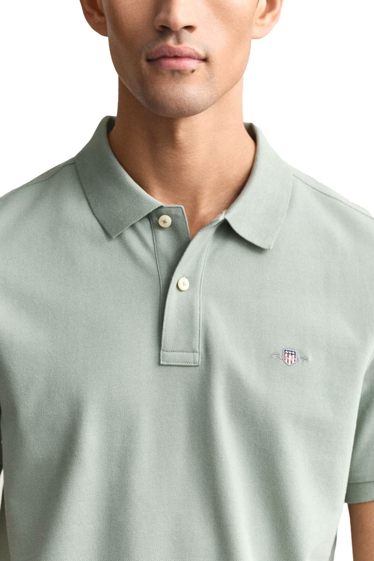 Men's Polo Shirts Gant Green