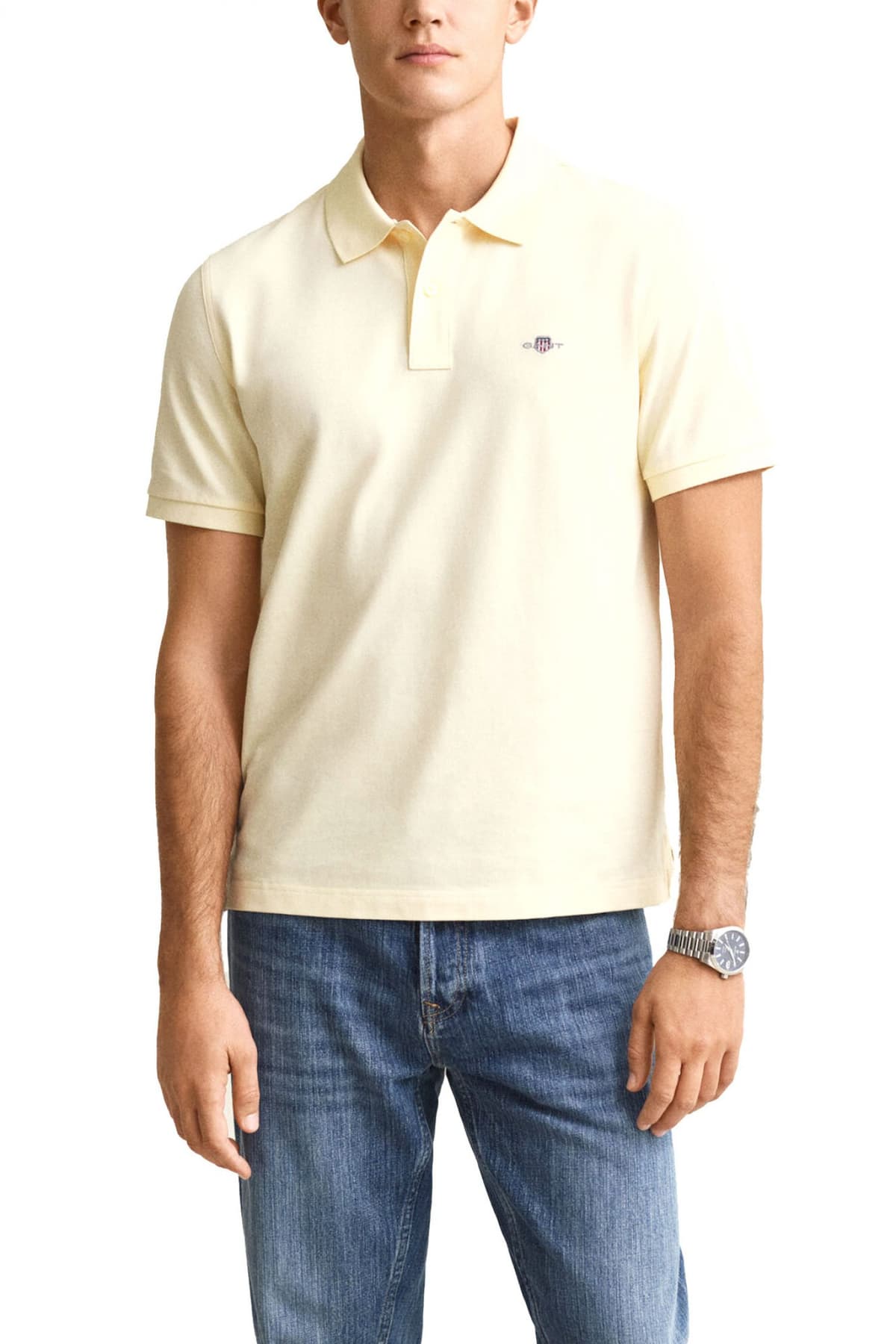 Men's Polo Shirts Gant Yellow