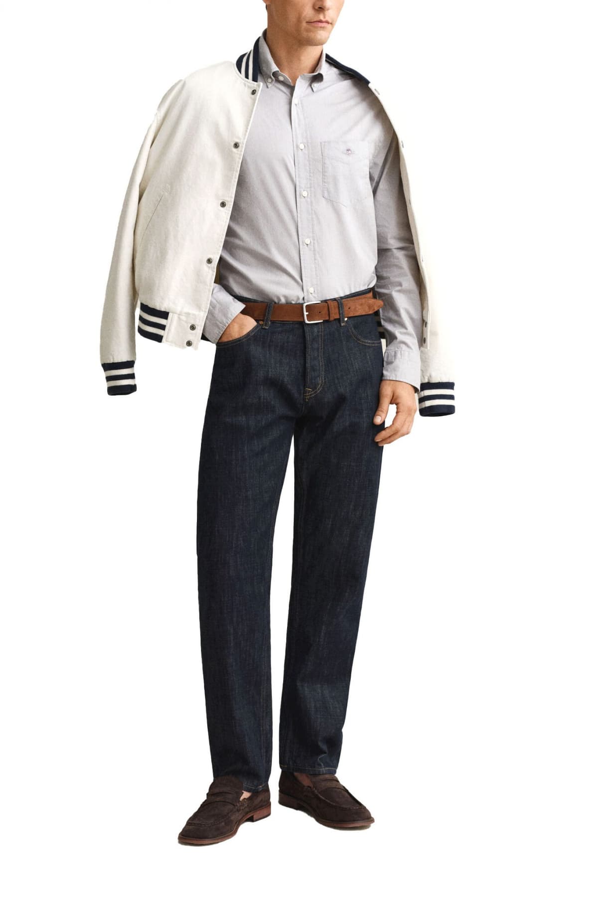 Men's Shirts Gant Gray