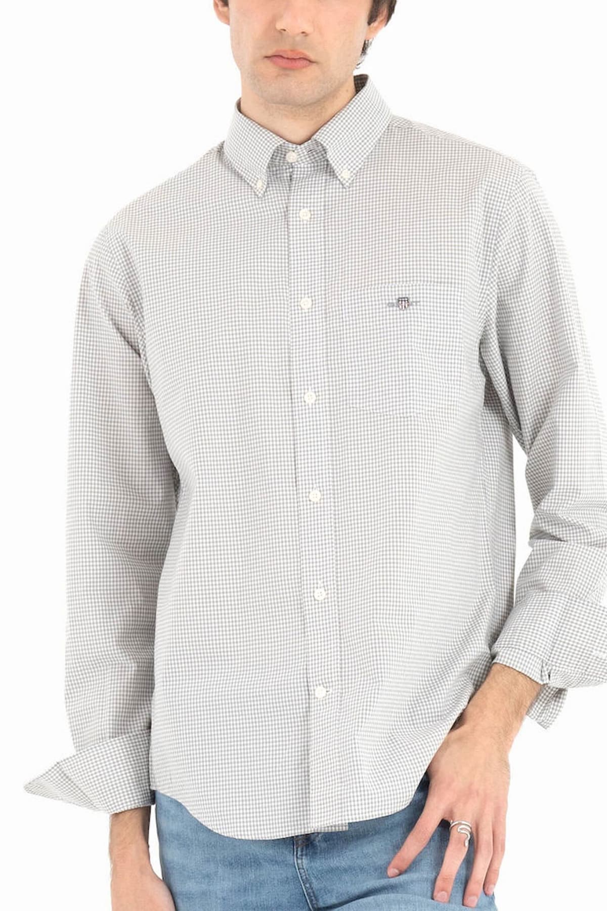 Men's Shirts Gant Gray