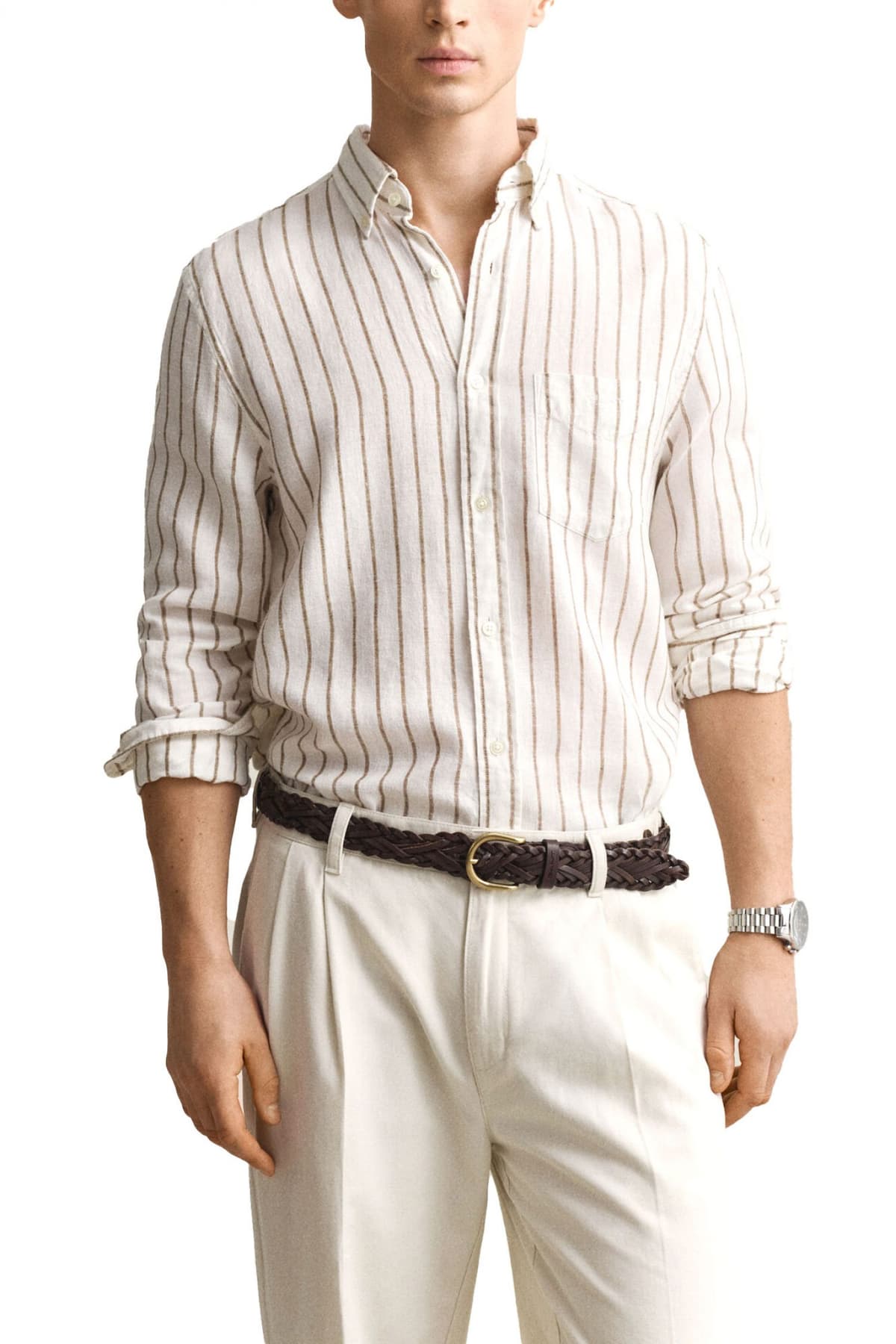 Men's Shirts Gant Ecru