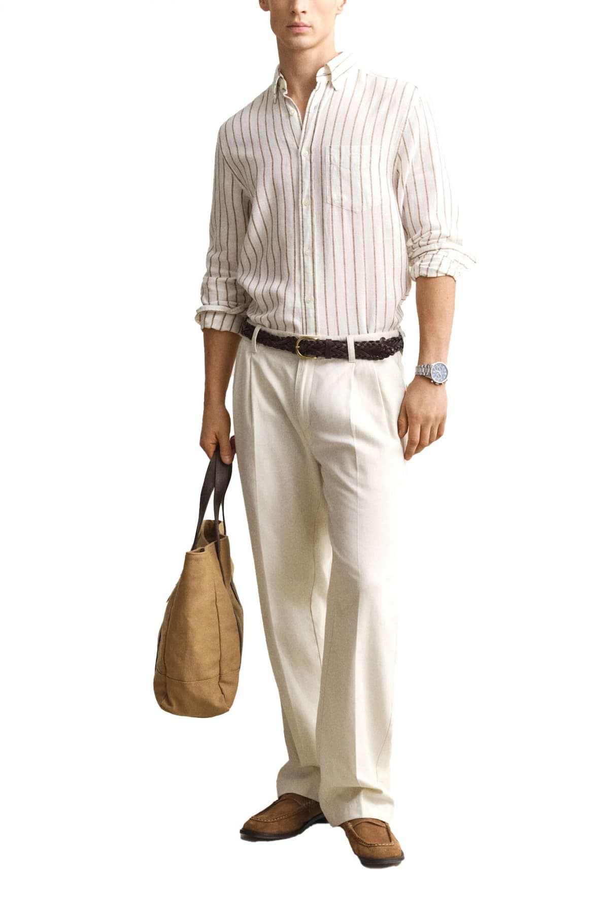 Men's Shirts Gant Ecru