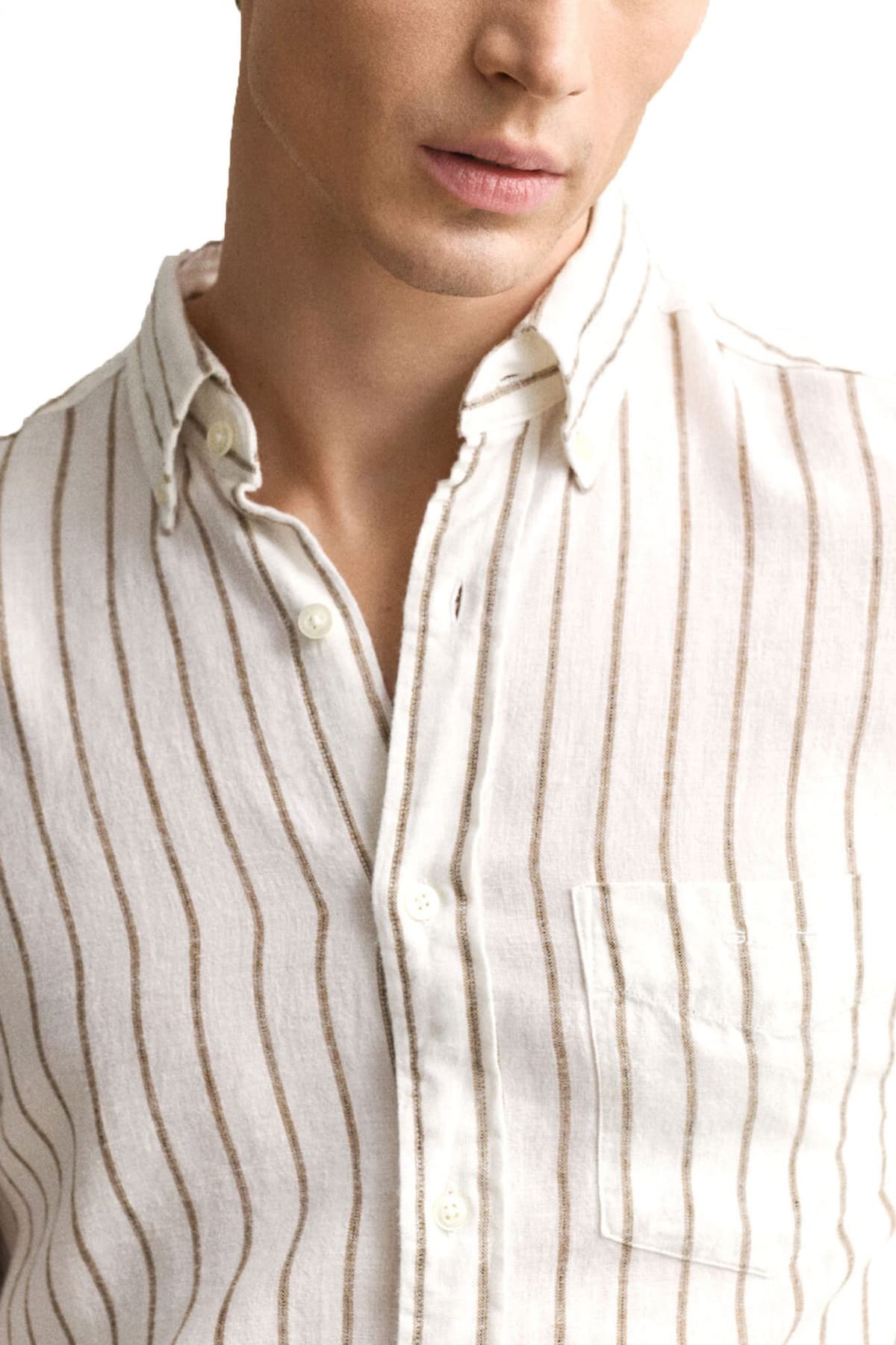 Men's Shirts Gant Ecru