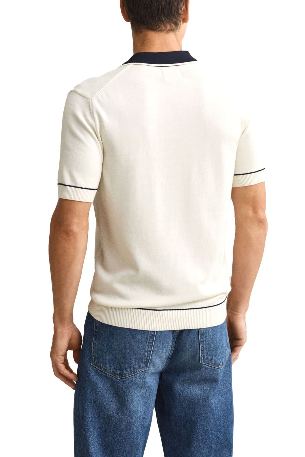 Men's Polo Shirts Gant Ecru