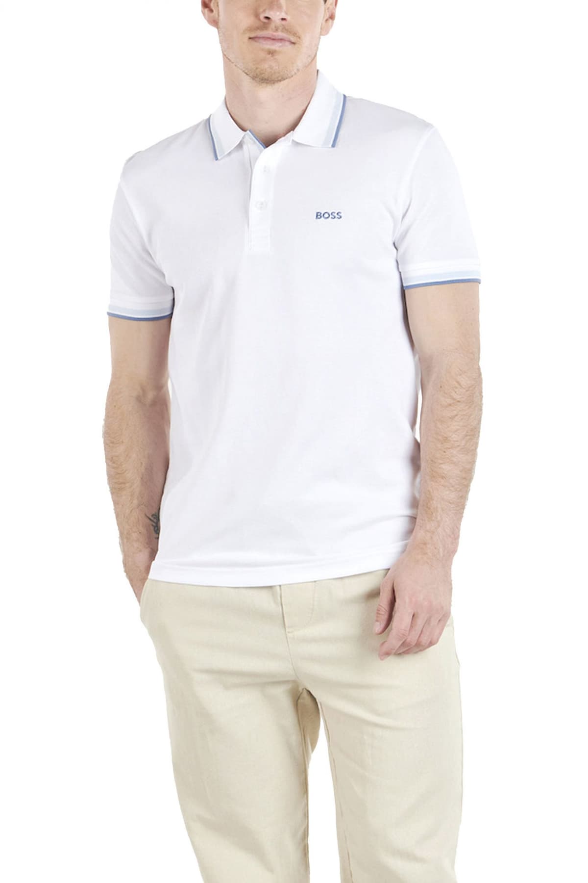 Men's Polo Shirts BOSS White