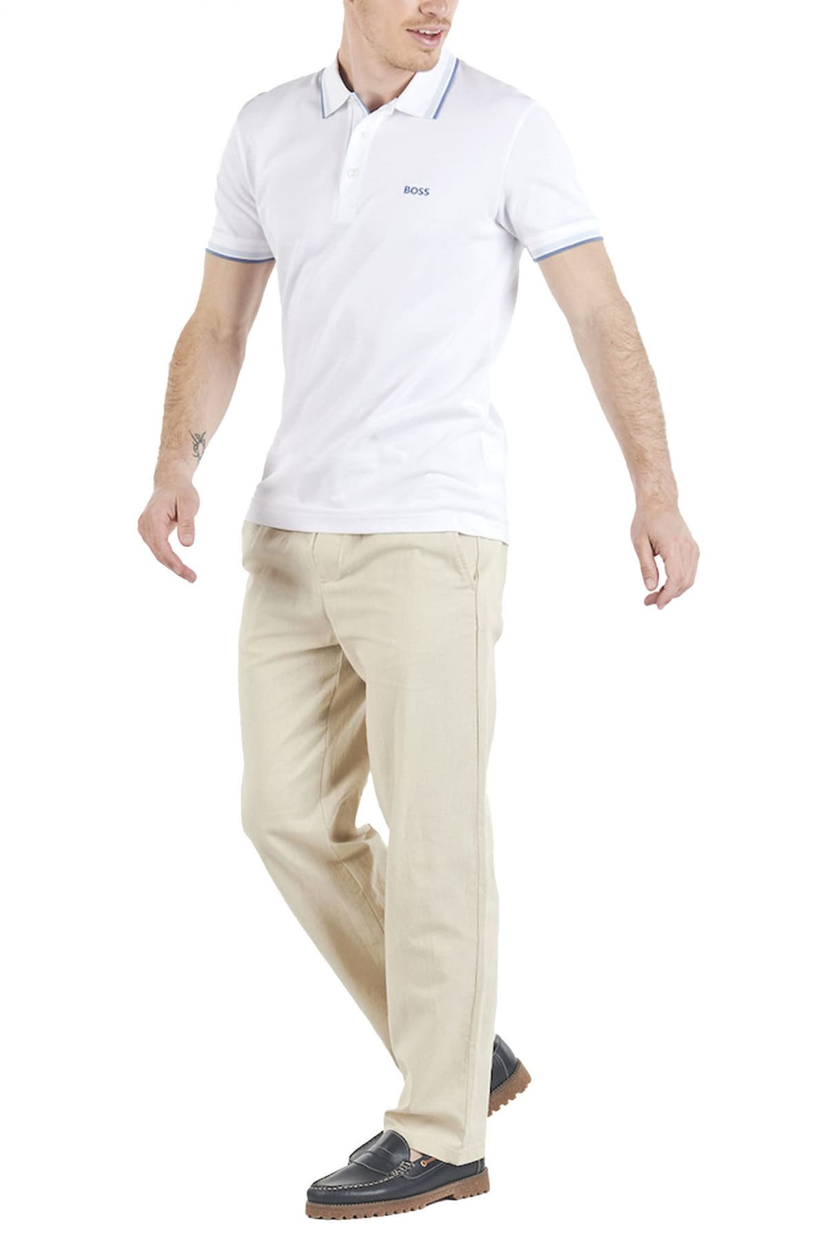 Men's Polo Shirts BOSS White