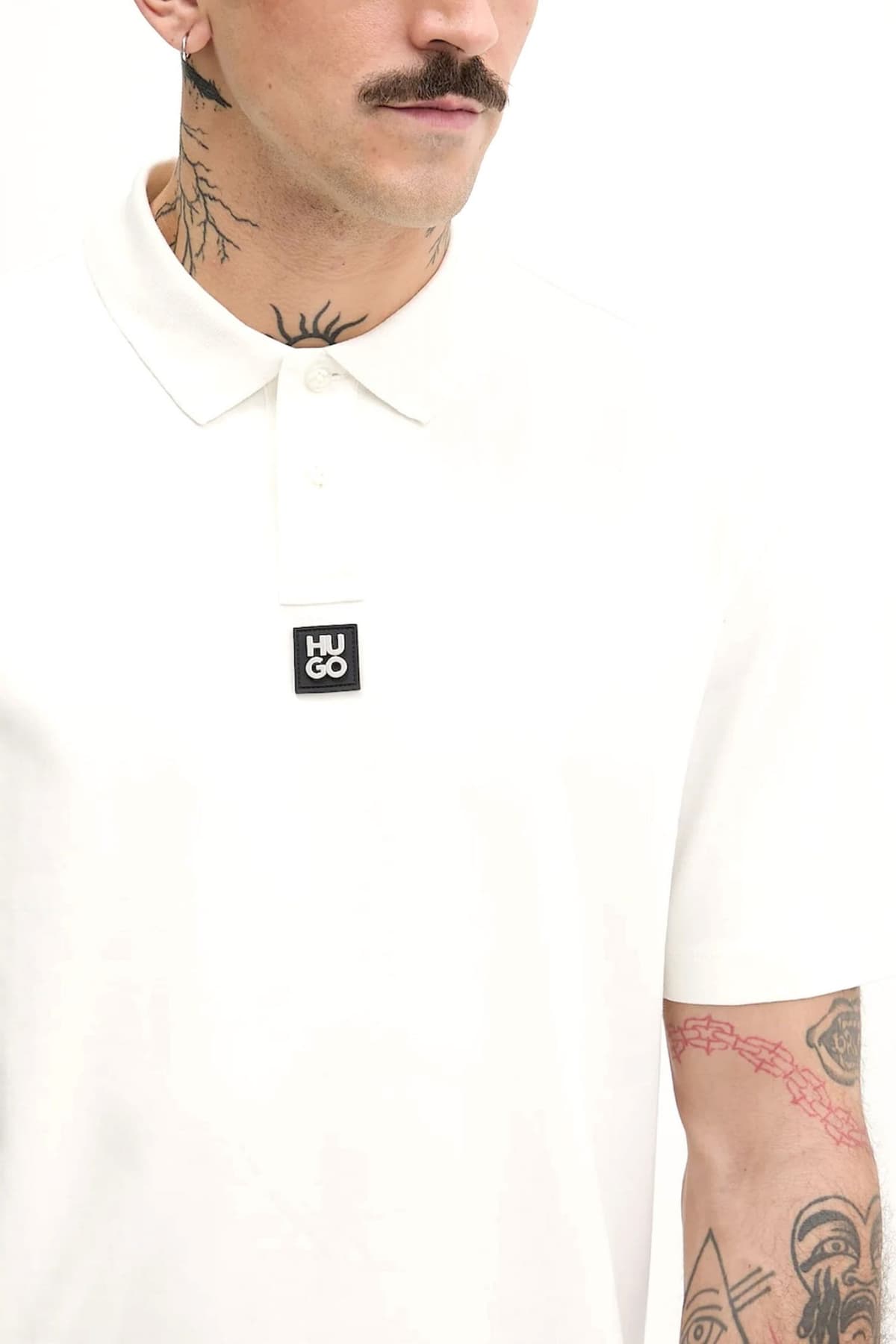 Men's Polo Shirts Hugo Ecru